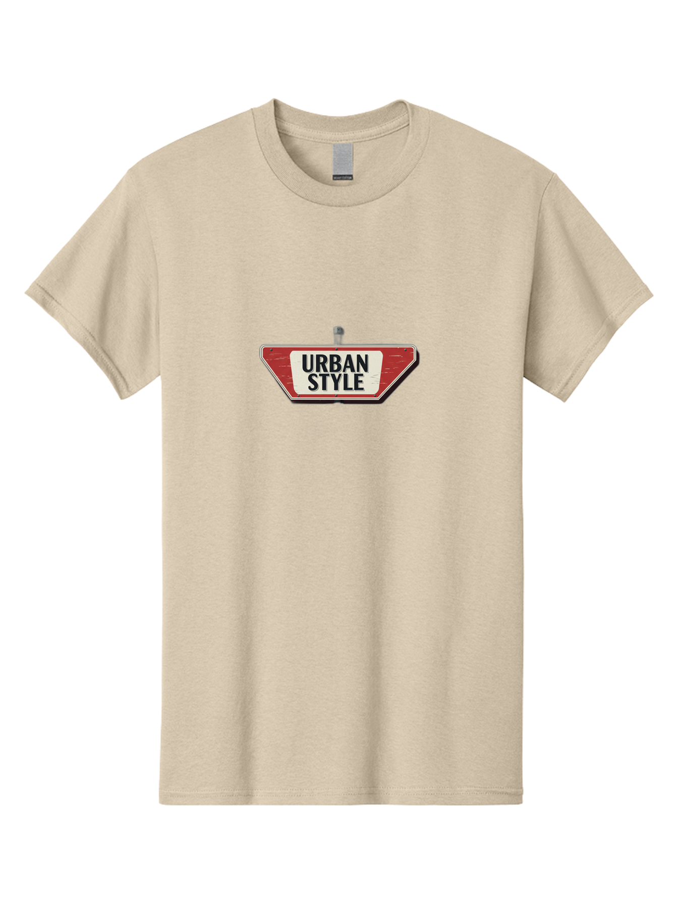 Urban-Style-4 Men'S Graphic Tee, 100% Cotton, Comfortable Casual Summer Wear, Machine Washable, Urban Style, Street Sign, Red And White, City Fashion, Modern Design, Urban Aesthetic, Streetwear, City Style, Urban Culture Bad875 4