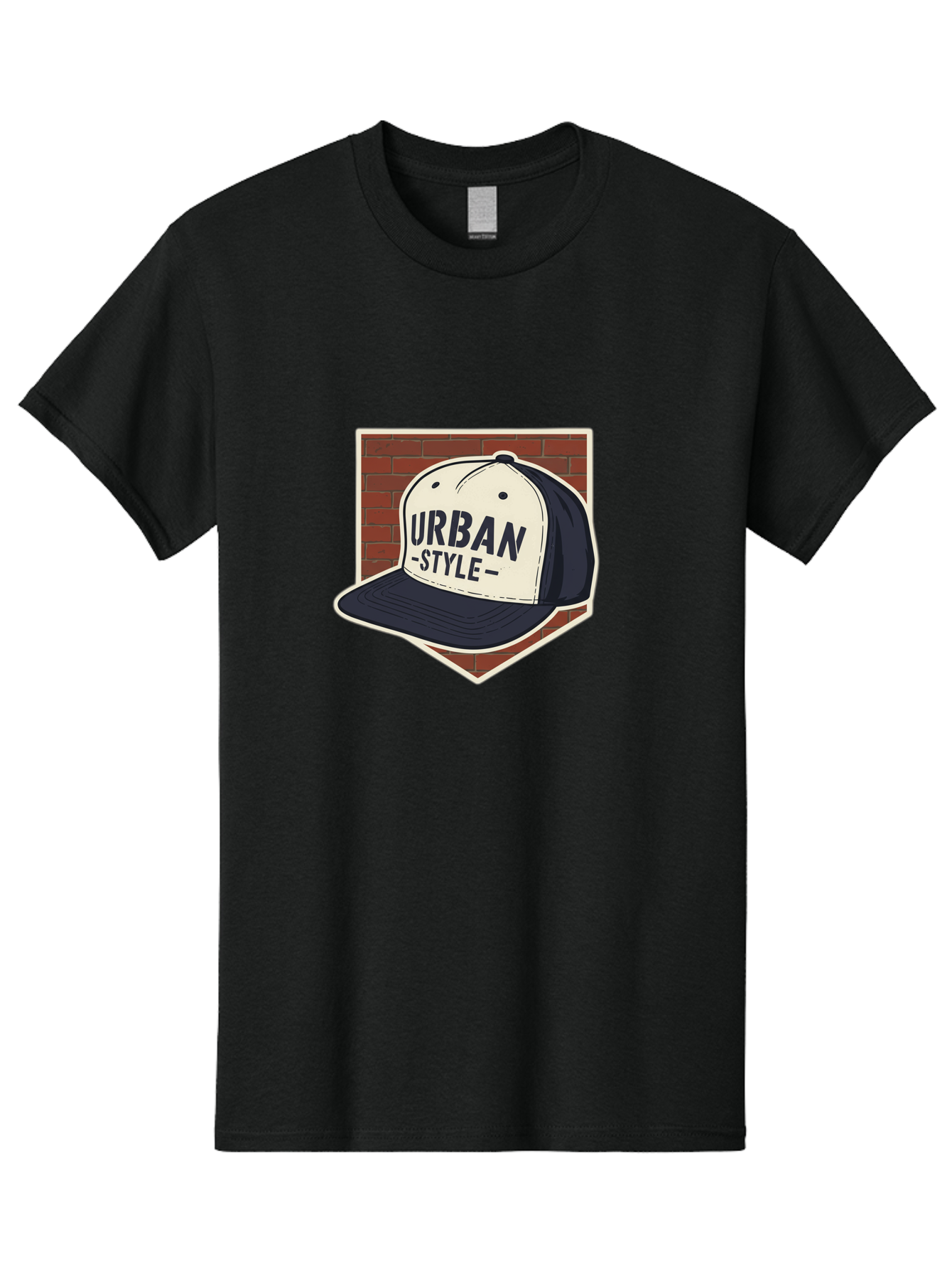 Urban-Style-Baseball-Cap Men'S Graphic Tee, 100% Cotton, Comfortable Casual Summer Wear, Machine Washable, Black And White Baseball Cap, Urban Style, Streetwear Fashion, Trendy Clothing, Casual Wear, Urban Culture, Fashion Accessory, Bad877 11