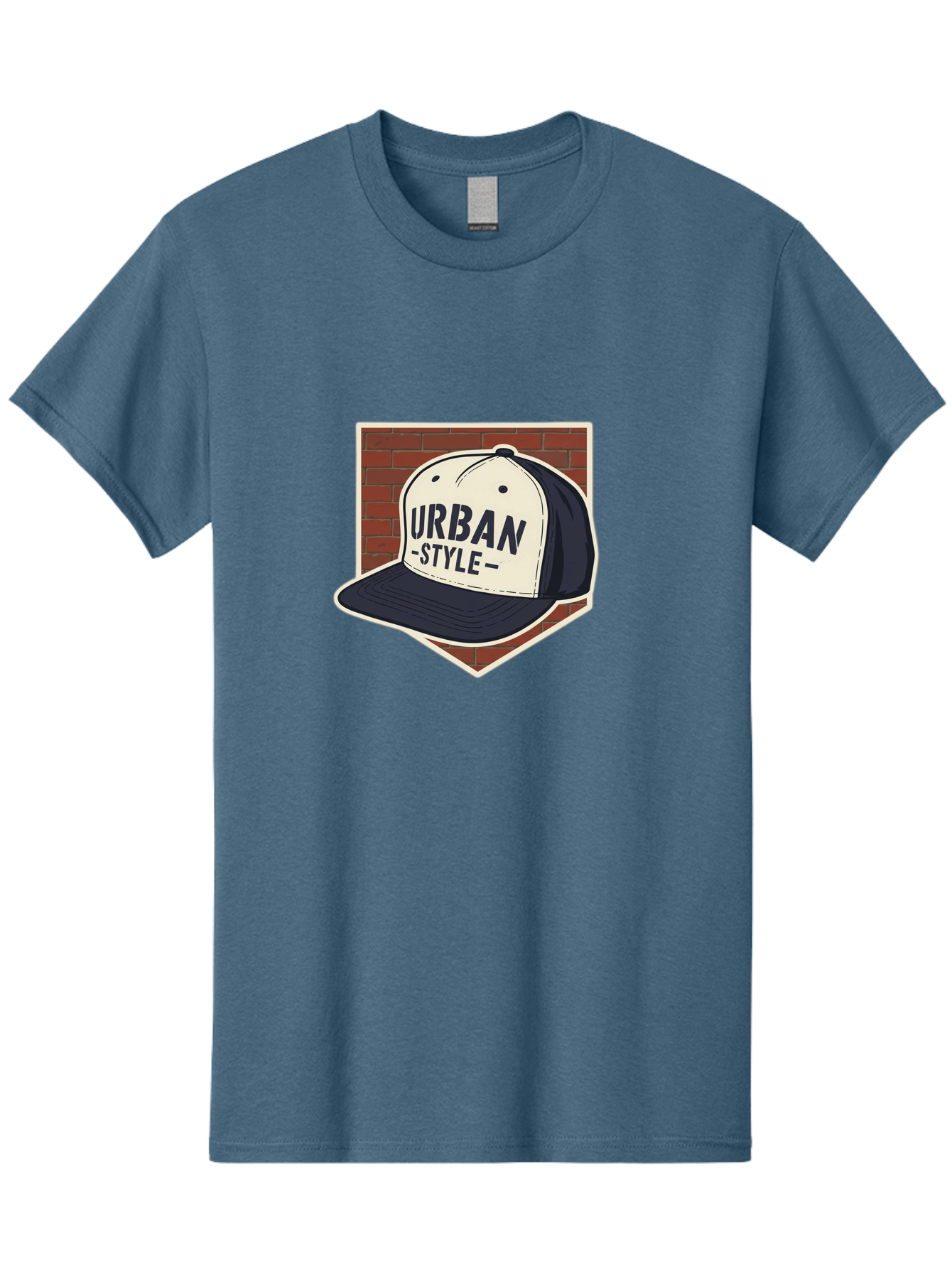 Urban-Style-Baseball-Cap Men'S Graphic Tee, 100% Cotton, Comfortable Casual Summer Wear, Machine Washable, Black And White Baseball Cap, Urban Style, Streetwear Fashion, Trendy Clothing, Casual Wear, Urban Culture, Fashion Accessory, Bad877 3