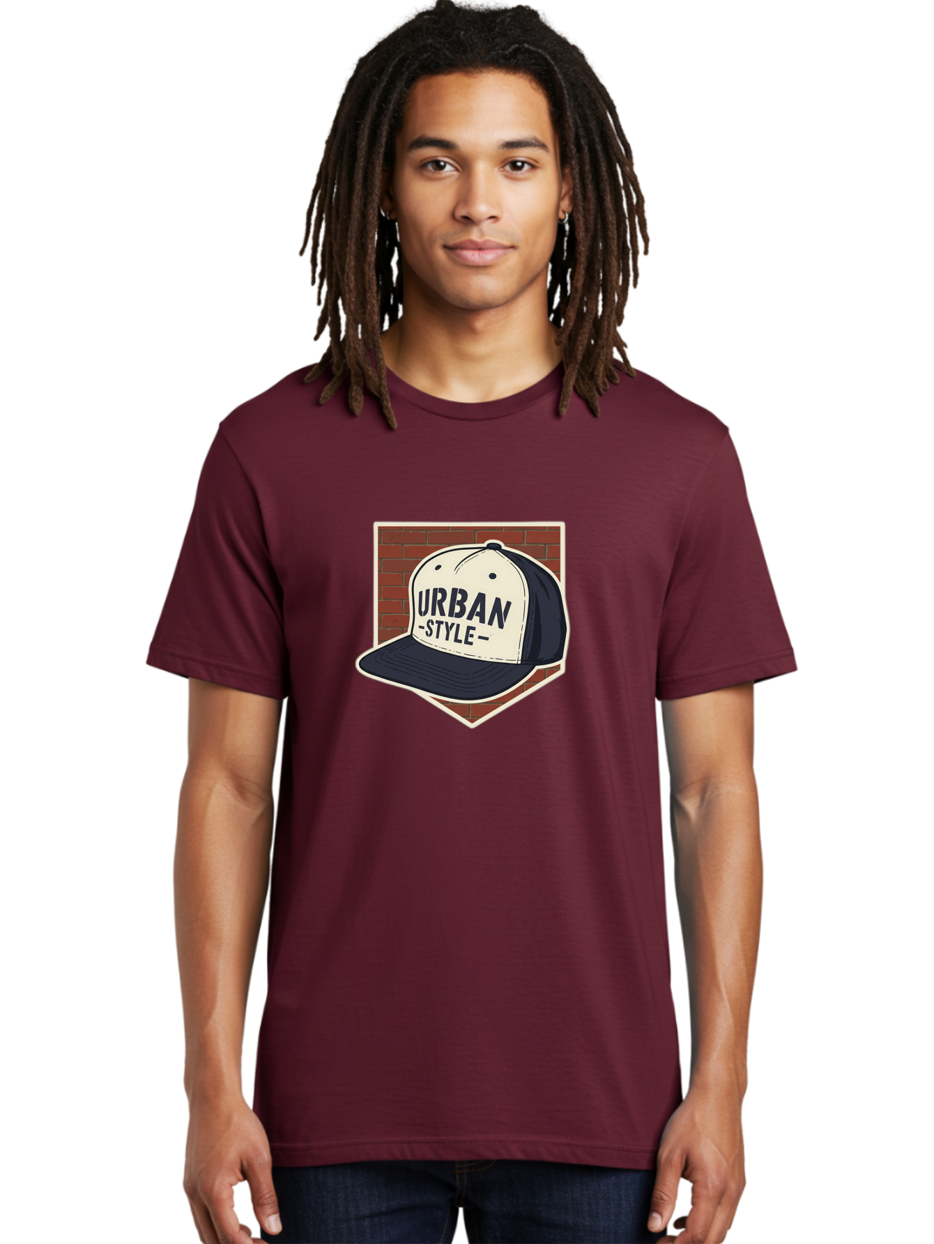 Urban-Style-Baseball-Cap Men'S Graphic Tee, 100% Cotton, Comfortable Casual Summer Wear, Machine Washable, Black And White Baseball Cap, Urban Style, Streetwear Fashion, Trendy Clothing, Casual Wear, Urban Culture, Fashion Accessory, Bad877 16