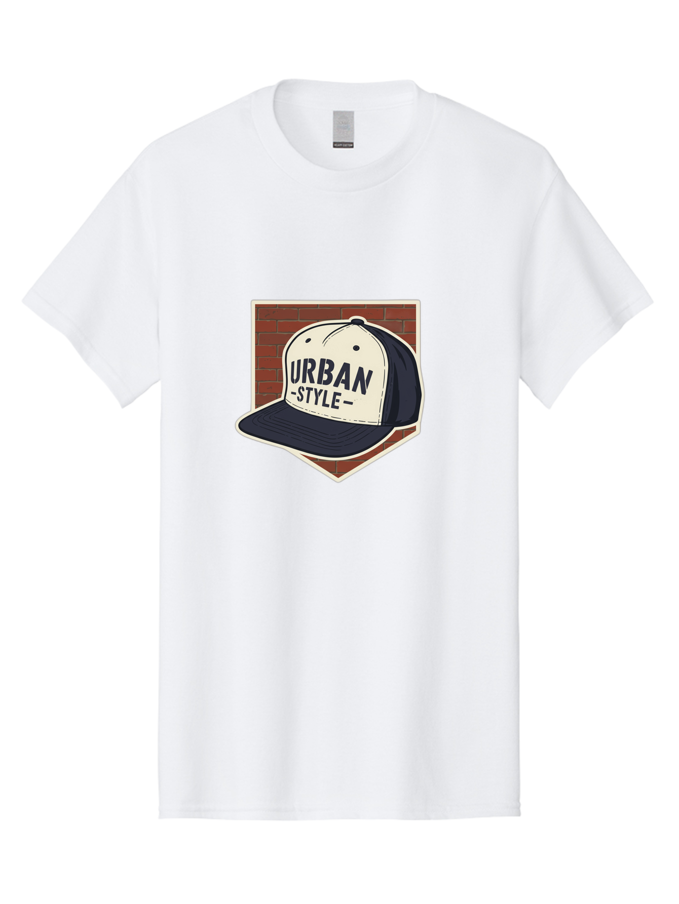Urban-Style-Baseball-Cap Men'S Graphic Tee, 100% Cotton, Comfortable Casual Summer Wear, Machine Washable, Black And White Baseball Cap, Urban Style, Streetwear Fashion, Trendy Clothing, Casual Wear, Urban Culture, Fashion Accessory, Bad877 15