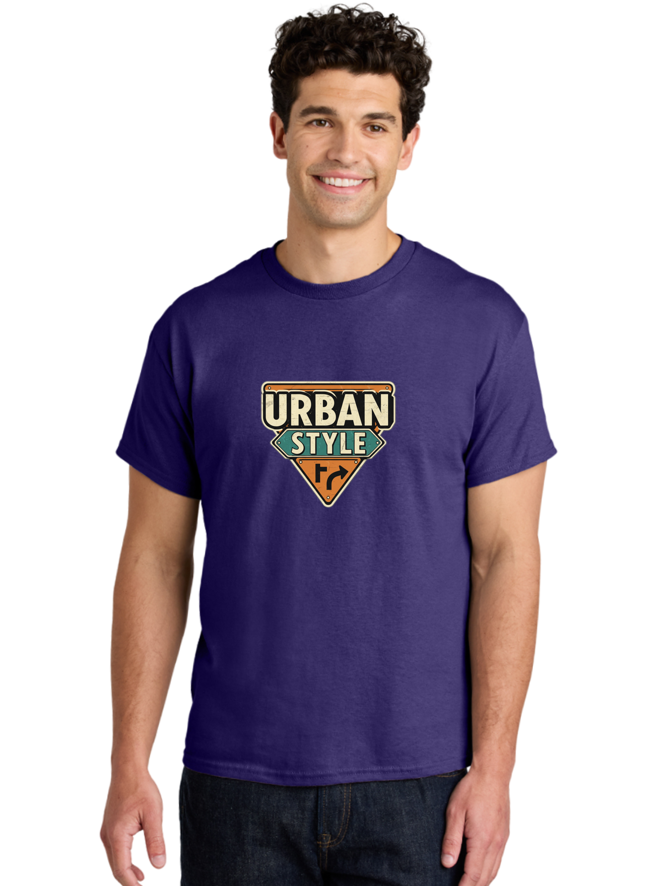 Urban-Style Men'S Graphic Tee, 100% Cotton, Comfortable Casual Summer Wear, Machine Washable, Urban Street Style, Modern Design, Street Signs, Trendy Graphics, Urban Fashion, City Vibe, Edgy Look, Stylish Logos Bad878 27