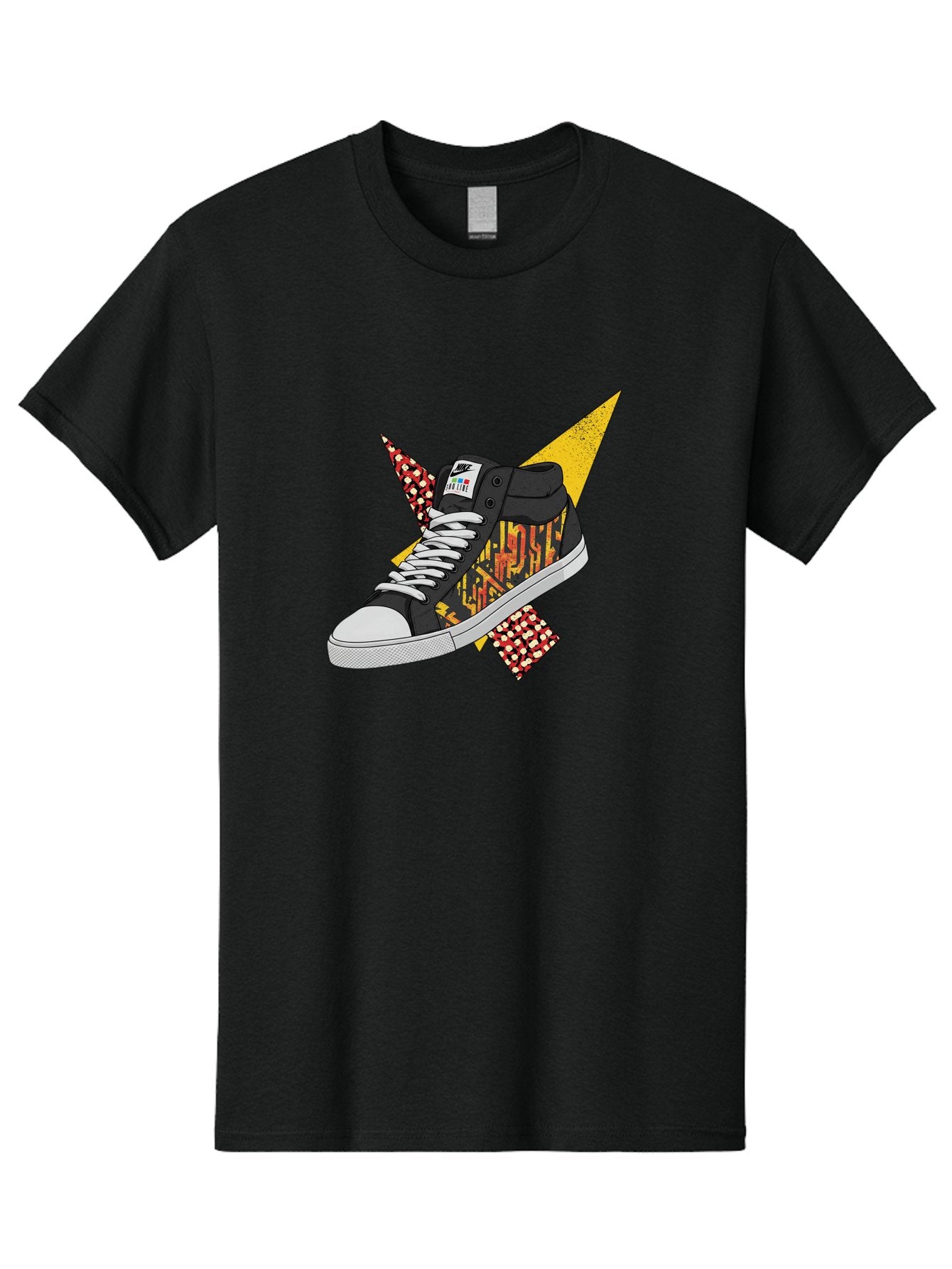 Vans Men'S Graphic Tee, 100% Cotton, Comfortable Casual Summer Wear, Machine Washable, Nike Sb Sneakers, Black And Yellow Design, White Laces, Streetwear Fashion, Skateboarding Shoes, Bold Graphics, Colorful Accents, Youth Culture Bad882 14