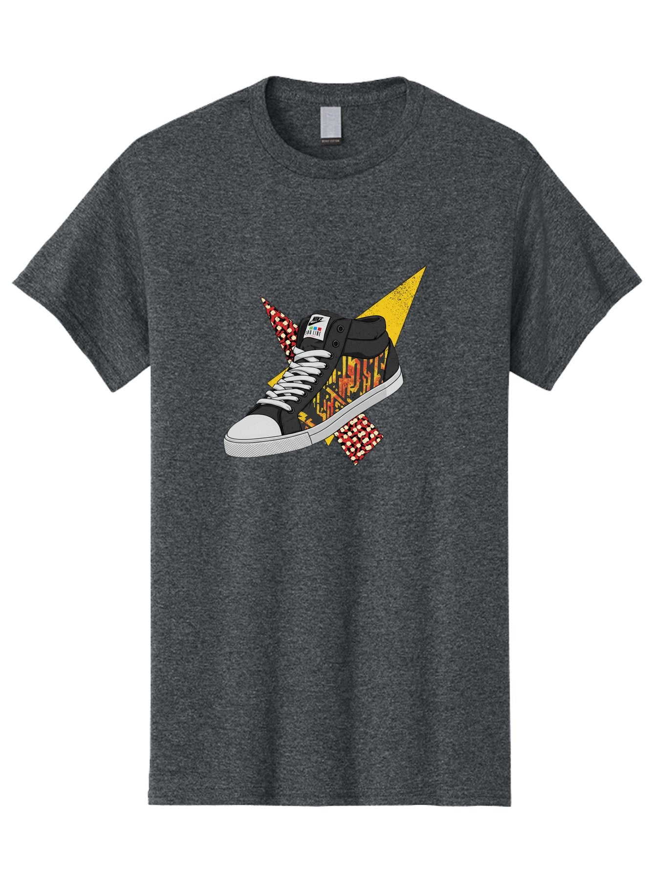Vans Men'S Graphic Tee, 100% Cotton, Comfortable Casual Summer Wear, Machine Washable, Nike Sb Sneakers, Black And Yellow Design, White Laces, Streetwear Fashion, Skateboarding Shoes, Bold Graphics, Colorful Accents, Youth Culture Bad882