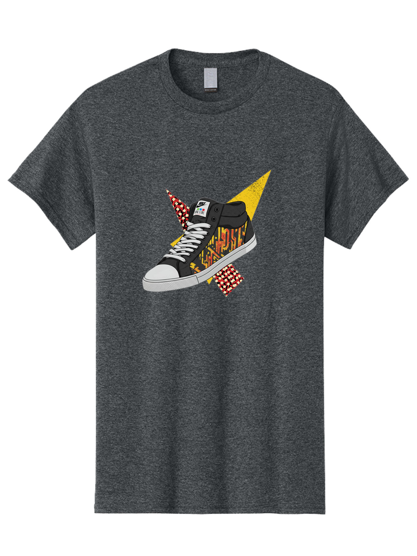 Vans Men'S Graphic Tee, 100% Cotton, Comfortable Casual Summer Wear, Machine Washable, Nike Sb Sneakers, Black And Yellow Design, White Laces, Streetwear Fashion, Skateboarding Shoes, Bold Graphics, Colorful Accents, Youth Culture Bad882 10