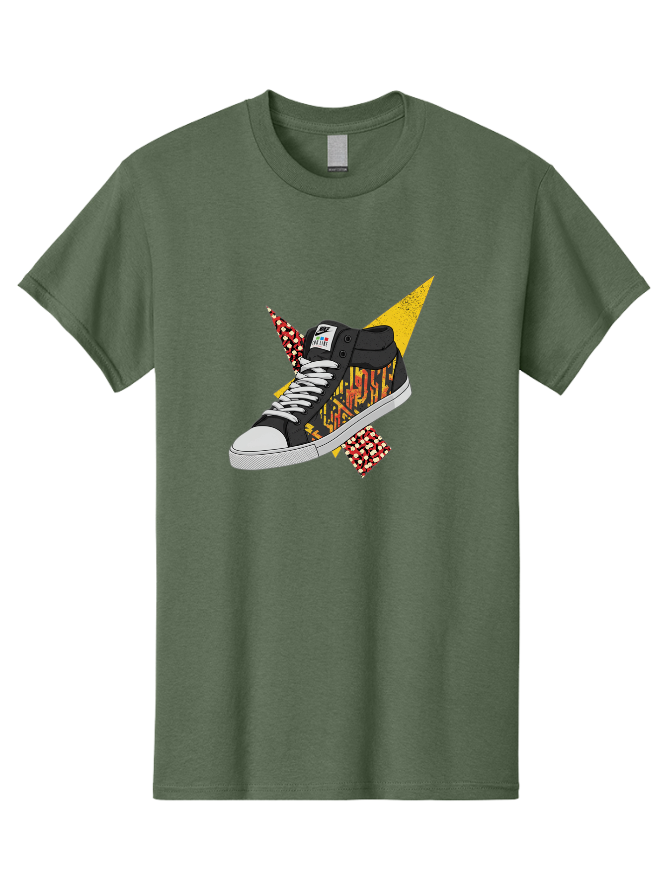 Vans Men'S Graphic Tee, 100% Cotton, Comfortable Casual Summer Wear, Machine Washable, Nike Sb Sneakers, Black And Yellow Design, White Laces, Streetwear Fashion, Skateboarding Shoes, Bold Graphics, Colorful Accents, Youth Culture Bad882 6
