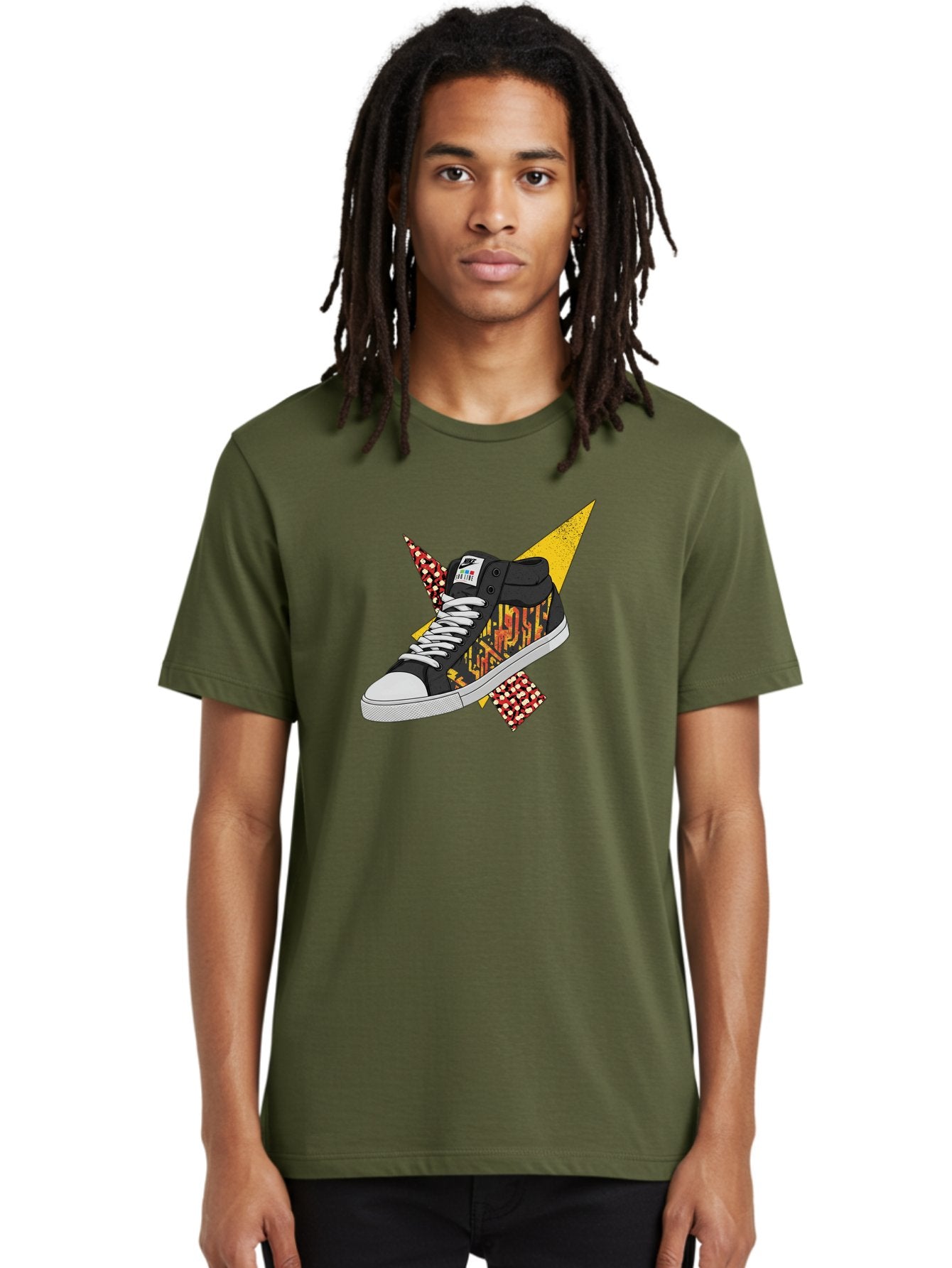 Vans Men'S Graphic Tee, 100% Cotton, Comfortable Casual Summer Wear, Machine Washable, Nike Sb Sneakers, Black And Yellow Design, White Laces, Streetwear Fashion, Skateboarding Shoes, Bold Graphics, Colorful Accents, Youth Culture Bad882 25