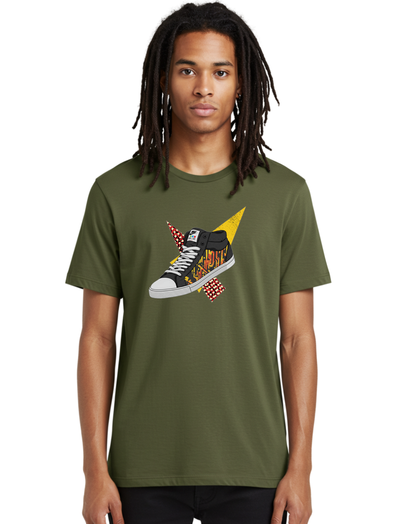 Vans Men'S Graphic Tee, 100% Cotton, Comfortable Casual Summer Wear, Machine Washable, Nike Sb Sneakers, Black And Yellow Design, White Laces, Streetwear Fashion, Skateboarding Shoes, Bold Graphics, Colorful Accents, Youth Culture Bad882 21