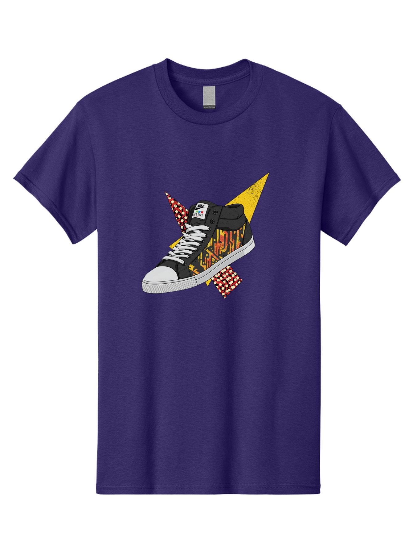 Vans Men'S Graphic Tee, 100% Cotton, Comfortable Casual Summer Wear, Machine Washable, Nike Sb Sneakers, Black And Yellow Design, White Laces, Streetwear Fashion, Skateboarding Shoes, Bold Graphics, Colorful Accents, Youth Culture Bad882 3