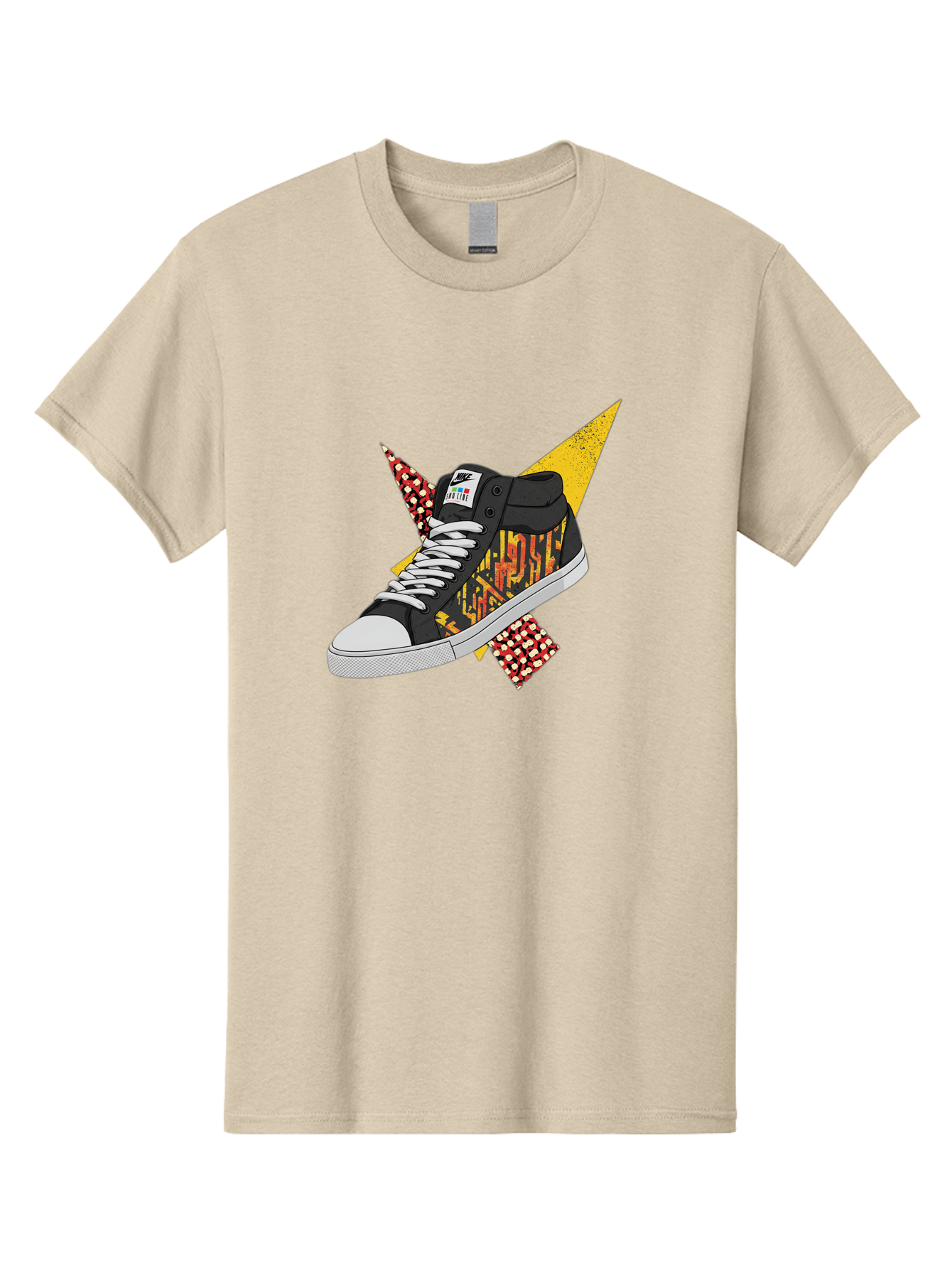 Vans Men'S Graphic Tee, 100% Cotton, Comfortable Casual Summer Wear, Machine Washable, Nike Sb Sneakers, Black And Yellow Design, White Laces, Streetwear Fashion, Skateboarding Shoes, Bold Graphics, Colorful Accents, Youth Culture Bad882 8