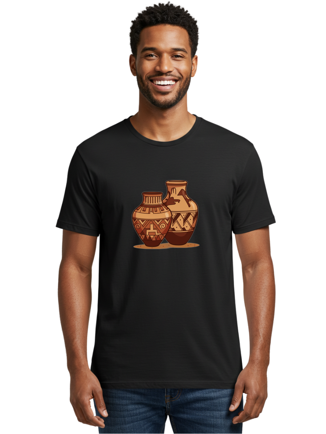 Vases Men'S Graphic Tee, 100% Cotton, Comfortable Casual Summer Wear, Machine Washable, Clay Pottery, Traditional Ceramics, Earthy Tones, Geometric Patterns, Tribal Designs, Cultural Heritage, Handmade Craftsmanship, Rustic Charm Bad885 16