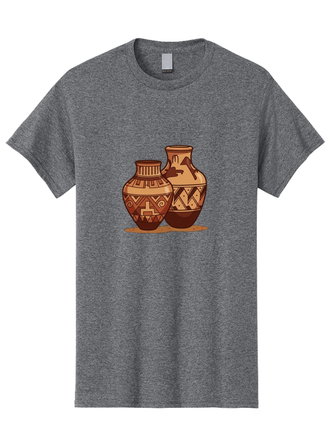 Vases Men'S Graphic Tee, 100% Cotton, Comfortable Casual Summer Wear, Machine Washable, Clay Pottery, Traditional Ceramics, Earthy Tones, Geometric Patterns, Tribal Designs, Cultural Heritage, Handmade Craftsmanship, Rustic Charm Bad885 5