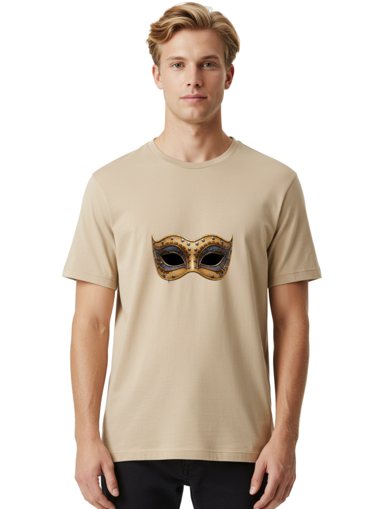 Venetian-Mask-5 Men'S Graphic Tee, 100% Cotton, Comfortable Casual Summer Wear, Machine Washable, Leather Mask, Decorative Mask, Masquerade Ball, Costume Accessory, Rhinestone Embellishments, Eye Cover, Fashion Statement, Luxury Design, Bad892 24
