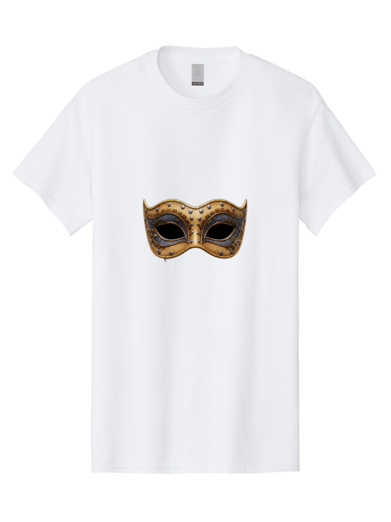 Venetian-Mask-5 Men'S Graphic Tee, 100% Cotton, Comfortable Casual Summer Wear, Machine Washable, Leather Mask, Decorative Mask, Masquerade Ball, Costume Accessory, Rhinestone Embellishments, Eye Cover, Fashion Statement, Luxury Design, Bad892