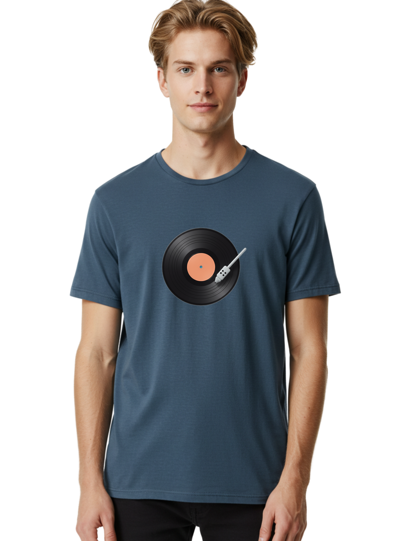 Vinyl-Record-1 Men'S Graphic Tee, 100% Cotton, Comfortable Casual Summer Wear, Machine Washable, Vinyl Record Player, Record Playing, Music Lover, Vinyl Collector, Retro Music, Nostalgic Sound, Classic Tunes, Analog Music, Turntable, Bad896 21
