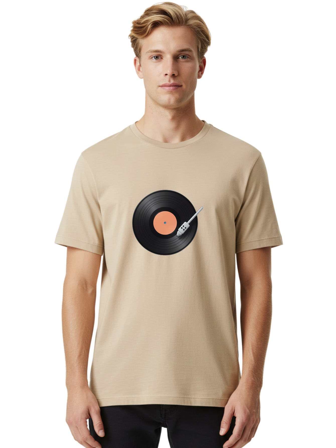 Vinyl-Record-1 Men'S Graphic Tee, 100% Cotton, Comfortable Casual Summer Wear, Machine Washable, Vinyl Record Player, Record Playing, Music Lover, Vinyl Collector, Retro Music, Nostalgic Sound, Classic Tunes, Analog Music, Turntable, Bad896 18