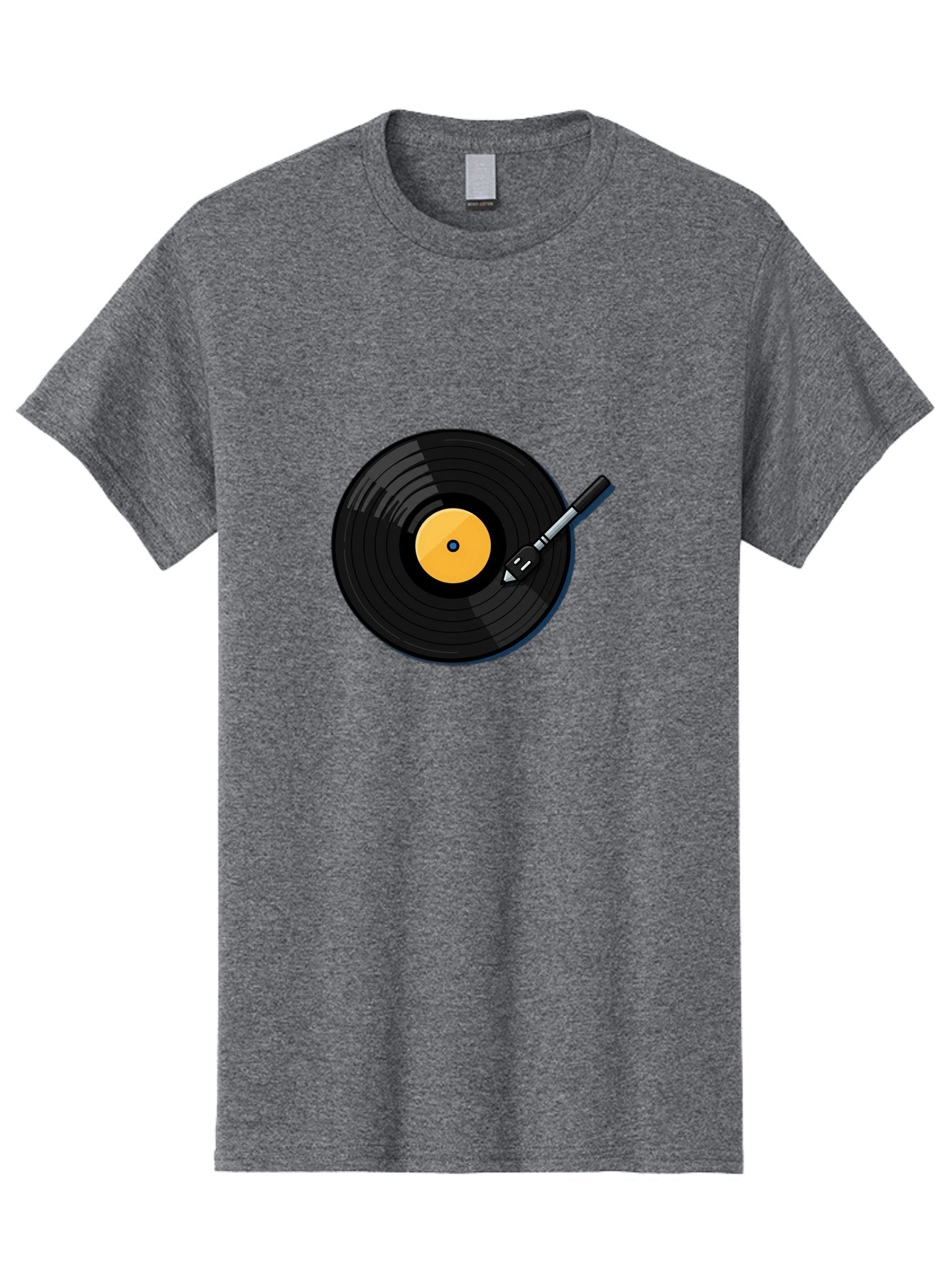 Vinyl-Record-2 Men'S Graphic Tee, 100% Cotton, Comfortable Casual Summer Wear, Machine Washable, Vinyl Record Player, Black Vinyl, Yellow Label, Spinning Records, Music Nostalgia, Retro Audio, Dj Equipment, Vinyl Culture Bad897 8
