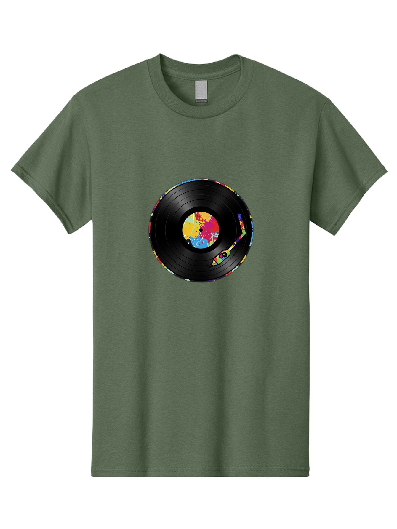 Vinyl-Record-3 Men'S Graphic Tee, 100% Cotton, Comfortable Casual Summer Wear, Machine Washable, Vinyl Record, Colorful Label, Music Art, Paint Splatter Design, Album Cover, Music Lover, Retro Vibe, Record Collector Bad898 11