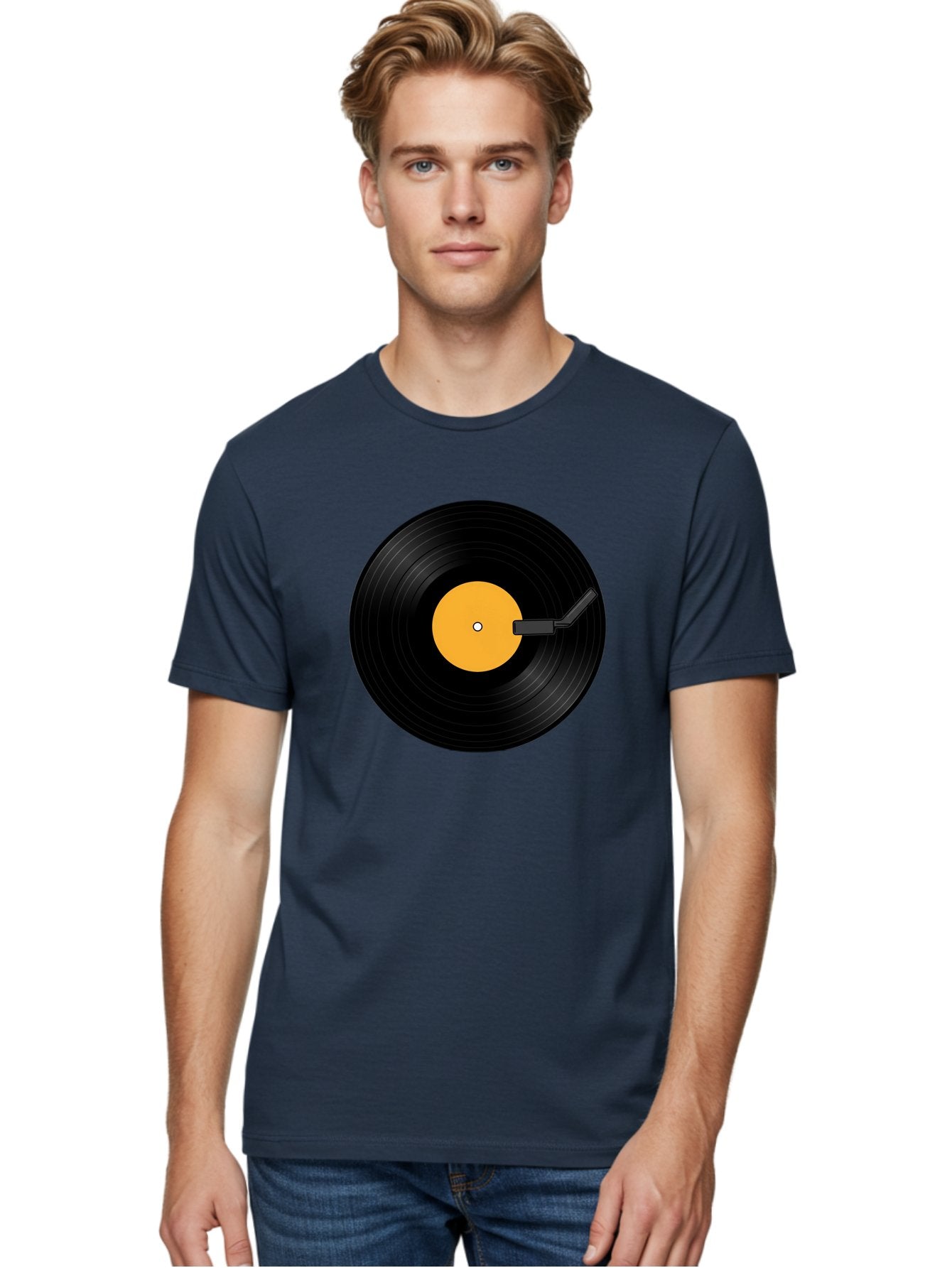 Vinyl-Record-Player-3 Men'S Graphic Tee, 100% Cotton, Comfortable Casual Summer Wear, Machine Washable, Vinyl Record, Record Player, Music Listening, Retro Audio, Classic Sound, Nostalgic Vibe, Music Culture Bad901 18