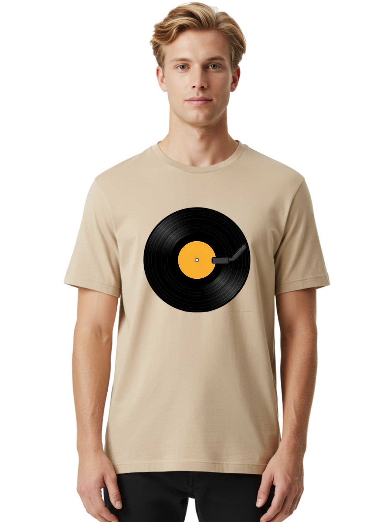 Vinyl-Record-Player-3 Men'S Graphic Tee, 100% Cotton, Comfortable Casual Summer Wear, Machine Washable, Vinyl Record, Record Player, Music Listening, Retro Audio, Classic Sound, Nostalgic Vibe, Music Culture Bad901 29