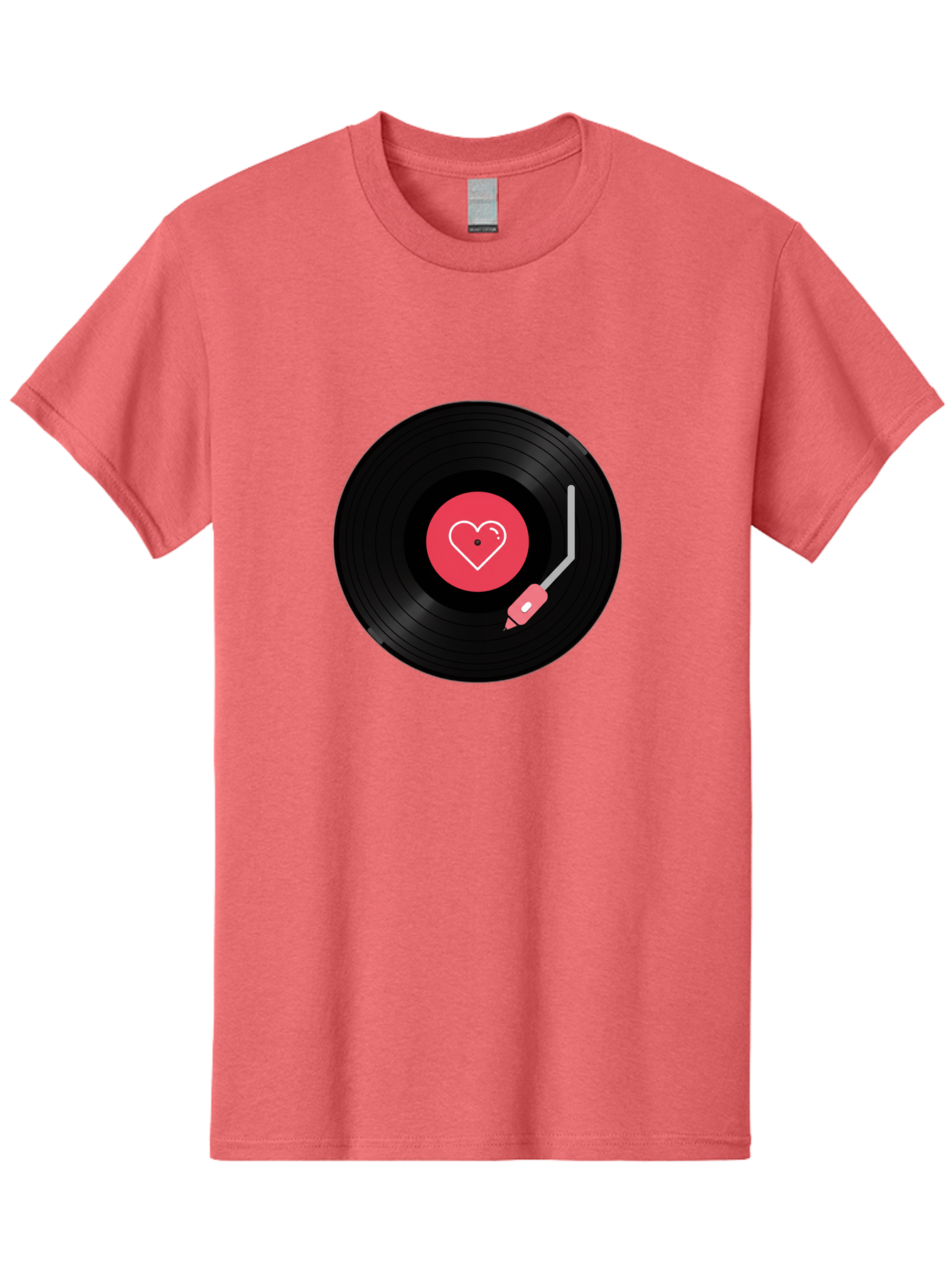 Vinyl-Record-With-Heart Men'S Graphic Tee, 100% Cotton, Comfortable Casual Summer Wear, Machine Washable, Vinyl Record, Heart Icon, Music Love, Record Player, Nostalgic Feel, Music Nostalgia, Retro Vibe, Heart Symbol, Love Music Bad904 12