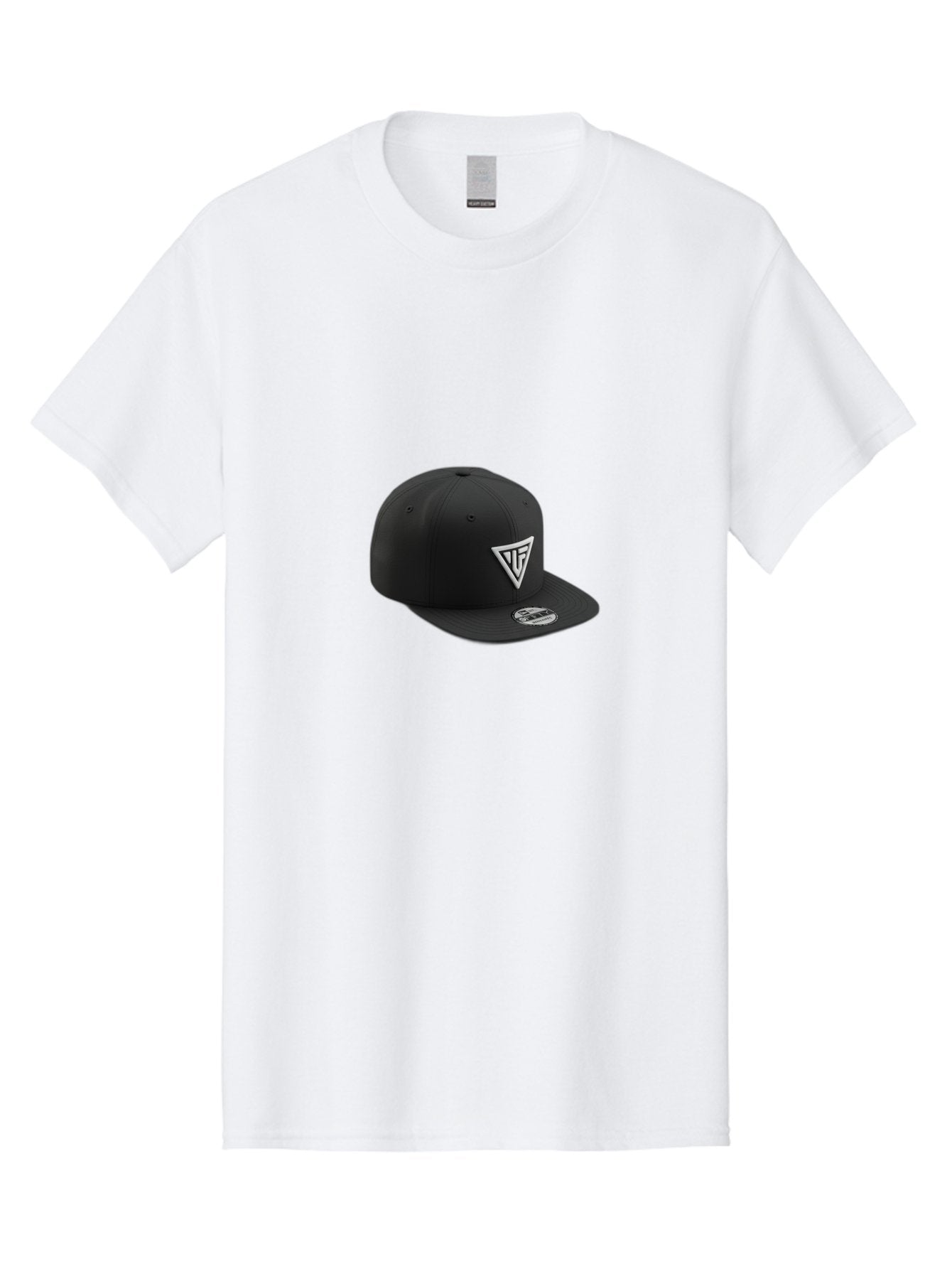 Vlf-Hat Men'S Graphic Tee, 100% Cotton, Comfortable Casual Summer Wear, Machine Washable, Black Baseball Cap, Snapback Hat, Tf Logo, White Triangle, Streetwear Fashion, Casual Style, Trendy Accessories, Premium Quality Bad906 6