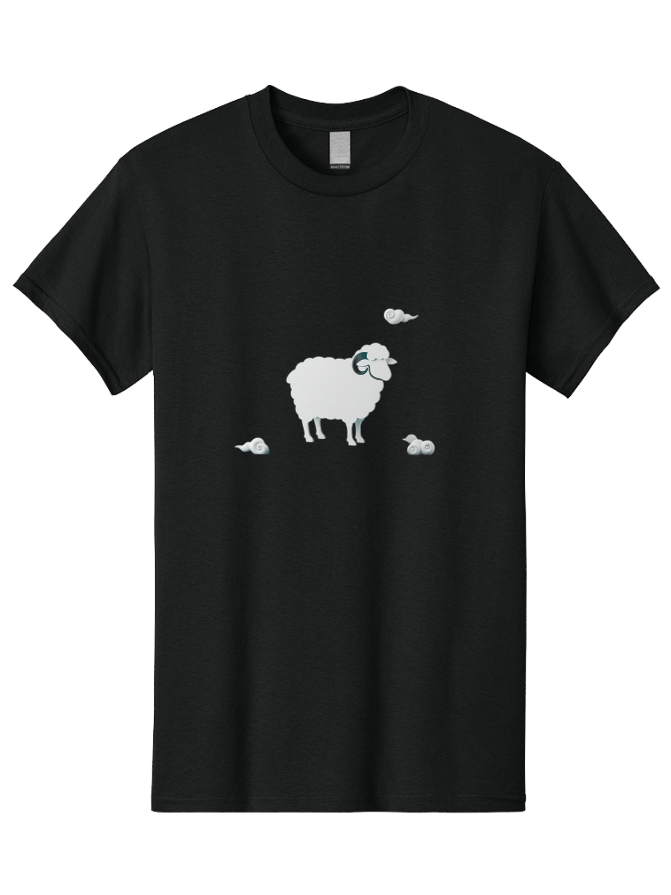 White-Ram-And-Snails Men'S Graphic Tee, 100% Cotton, Comfortable Casual Summer Wear, Machine Washable, Sheep With Snails, Snails On Sheep, Farm Animals, Garden Pests, Slow Moving Creatures, White Sheep Bad916 12