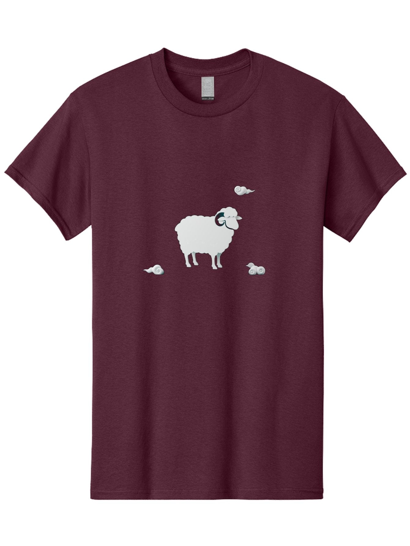 White-Ram-And-Snails Men'S Graphic Tee, 100% Cotton, Comfortable Casual Summer Wear, Machine Washable, Sheep With Snails, Snails On Sheep, Farm Animals, Garden Pests, Slow Moving Creatures, White Sheep Bad916 12