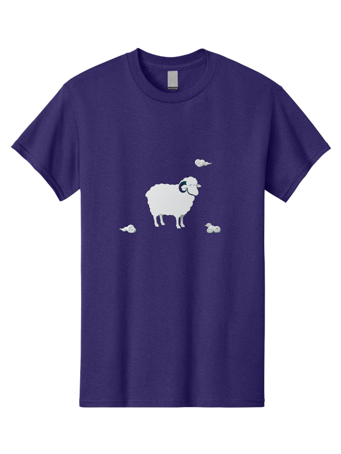 White-Ram-And-Snails Men'S Graphic Tee, 100% Cotton, Comfortable Casual Summer Wear, Machine Washable, Sheep With Snails, Snails On Sheep, Farm Animals, Garden Pests, Slow Moving Creatures, White Sheep Bad916 7