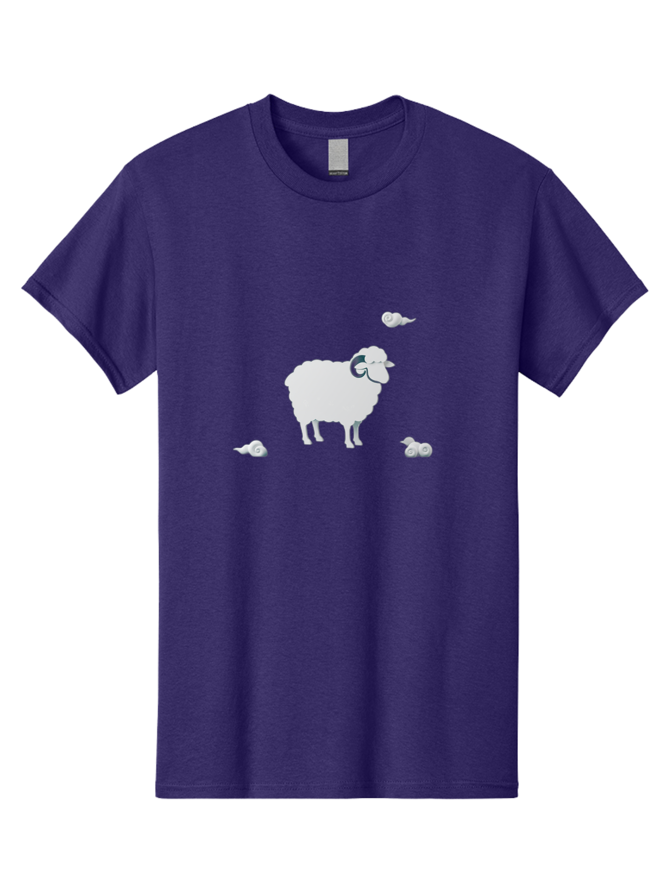 White-Ram-And-Snails Men'S Graphic Tee, 100% Cotton, Comfortable Casual Summer Wear, Machine Washable, Sheep With Snails, Snails On Sheep, Farm Animals, Garden Pests, Slow Moving Creatures, White Sheep Bad916 13