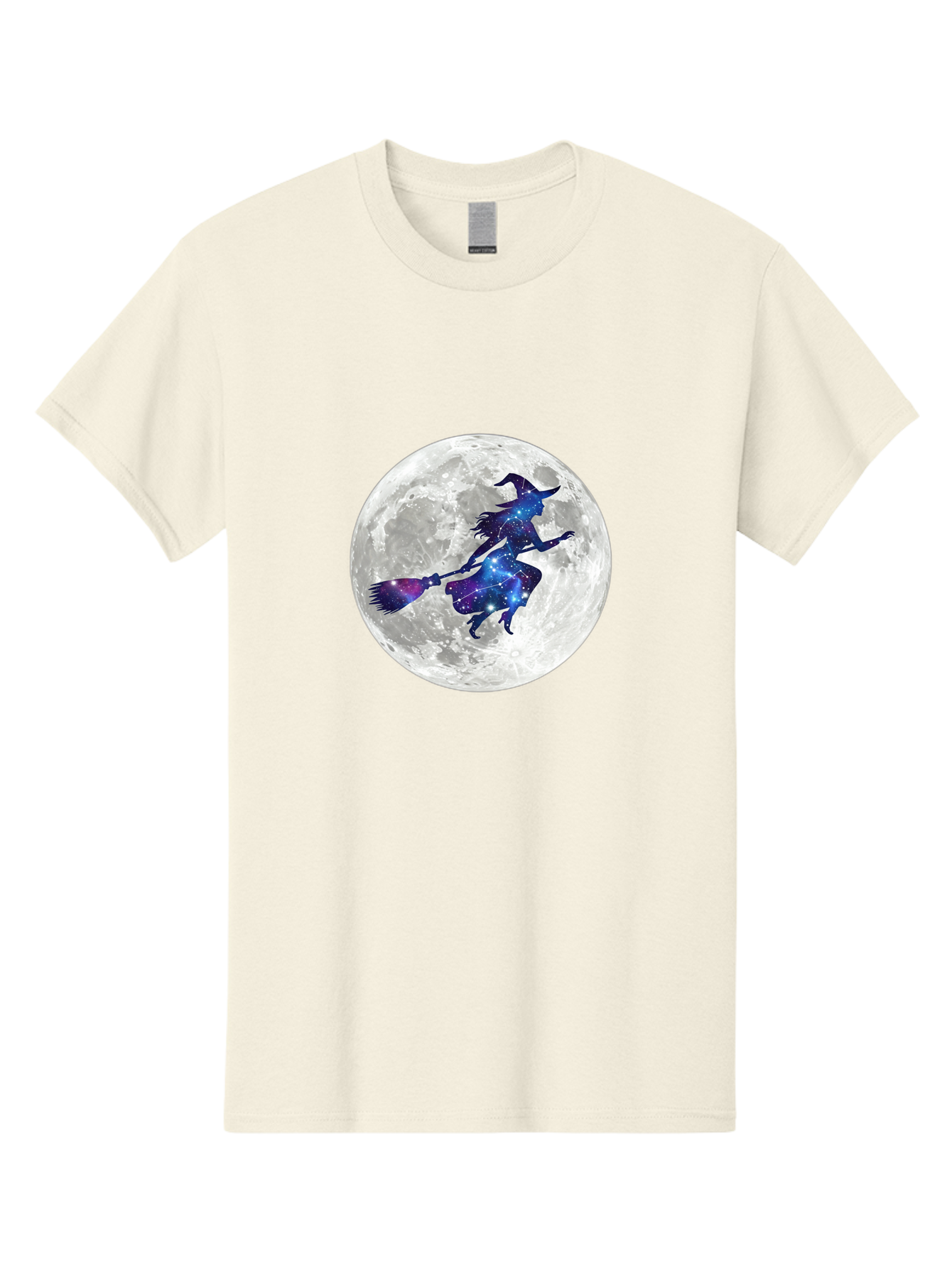 Witch-Flying-On-Broomstick-3 Men'S Graphic Tee, 100% Cotton, Comfortable Casual Summer Wear, Machine Washable, Witch Flying On Broomstick, Full Moon, Galaxy Silhouette, Mystical Magic, Celestial Wonder, Night Sky, Halloween Theme, Bad922 14