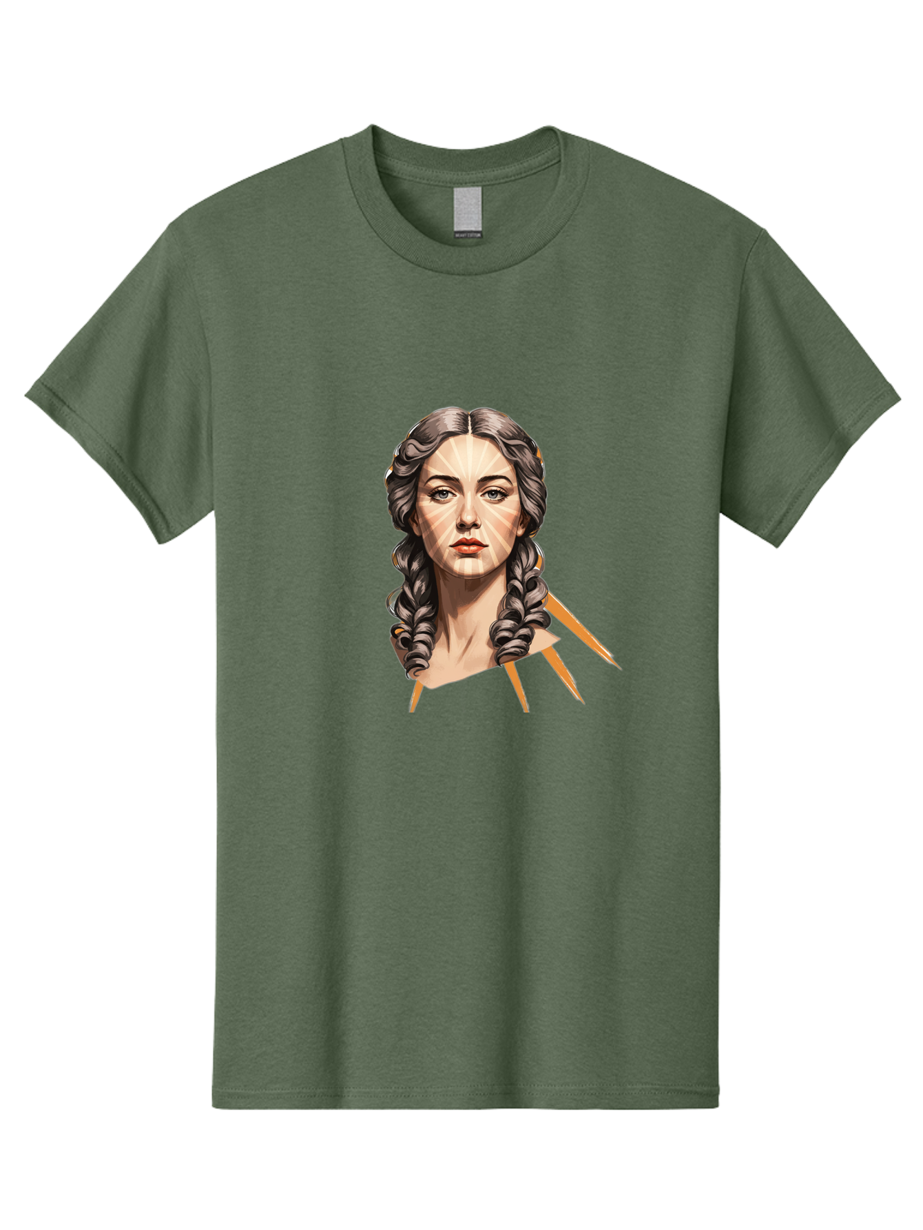 Woman-With-Braids Men'S Graphic Tee, 100% Cotton, Comfortable Casual Summer Wear, Machine Washable, Illustration Of A Woman, Braided Hair, Geometric Lines, Face Mapping, Digital Art, Modern Illustration, Creative Portrait, Artistic Expression Bad931 7