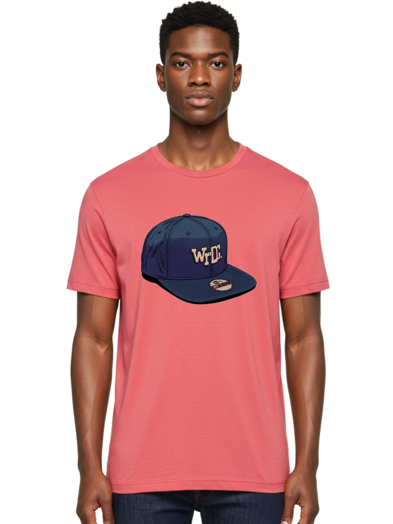 Wrdc-Baseball-Cap Men'S Graphic Tee, 100% Cotton, Comfortable Casual Summer Wear, Machine Washable, Navy Blue Baseball Cap, Trendy Hat, Streetwear Fashion, Wrdc Logo, New Era 59Fifty, Sports Apparel, Logo Design, Fashion Accessory Bad934 25