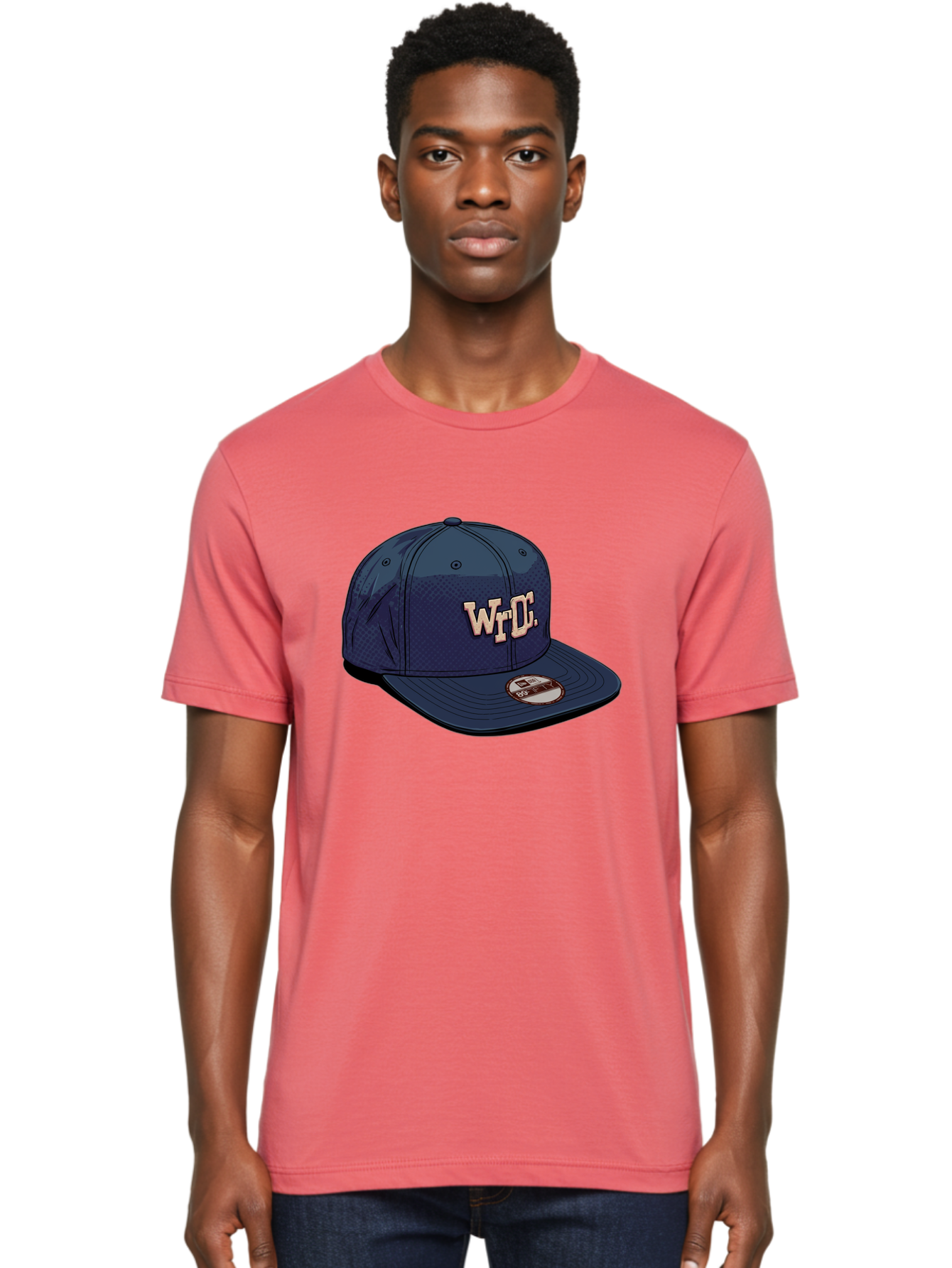 Wrdc-Baseball-Cap Men'S Graphic Tee, 100% Cotton, Comfortable Casual Summer Wear, Machine Washable, Navy Blue Baseball Cap, Trendy Hat, Streetwear Fashion, Wrdc Logo, New Era 59Fifty, Sports Apparel, Logo Design, Fashion Accessory Bad934 21