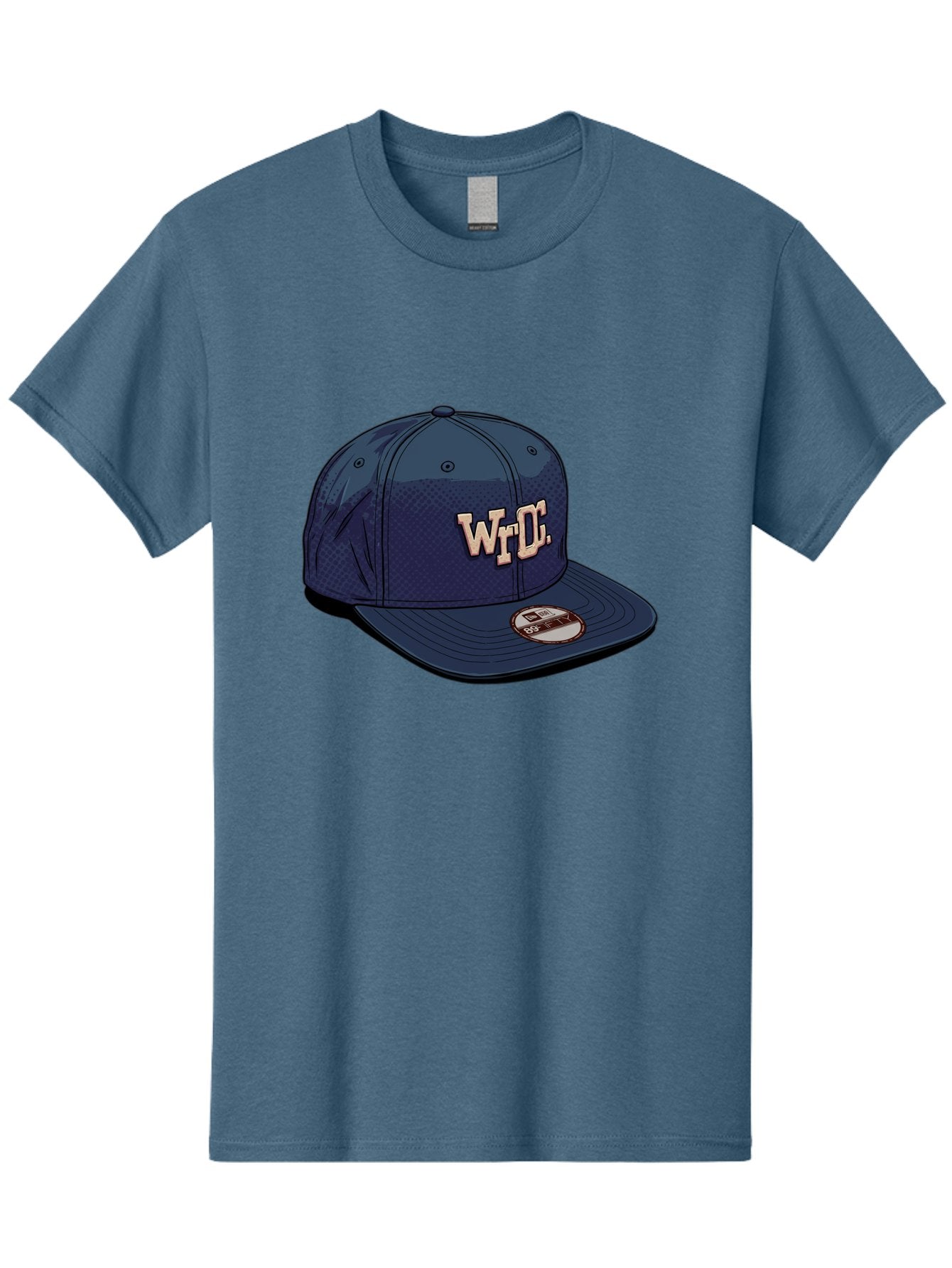 Wrdc-Baseball-Cap Men'S Graphic Tee, 100% Cotton, Comfortable Casual Summer Wear, Machine Washable, Navy Blue Baseball Cap, Trendy Hat, Streetwear Fashion, Wrdc Logo, New Era 59Fifty, Sports Apparel, Logo Design, Fashion Accessory Bad934 3