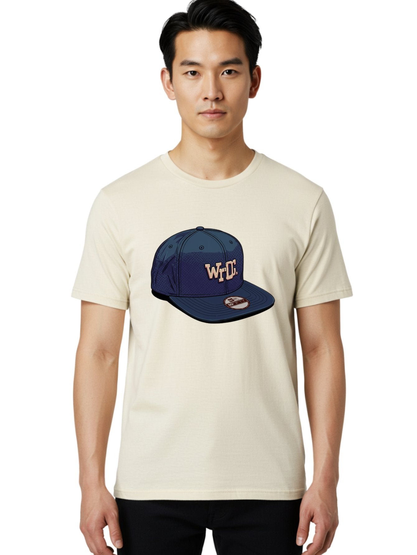 Wrdc-Baseball-Cap Men'S Graphic Tee, 100% Cotton, Comfortable Casual Summer Wear, Machine Washable, Navy Blue Baseball Cap, Trendy Hat, Streetwear Fashion, Wrdc Logo, New Era 59Fifty, Sports Apparel, Logo Design, Fashion Accessory Bad934 27