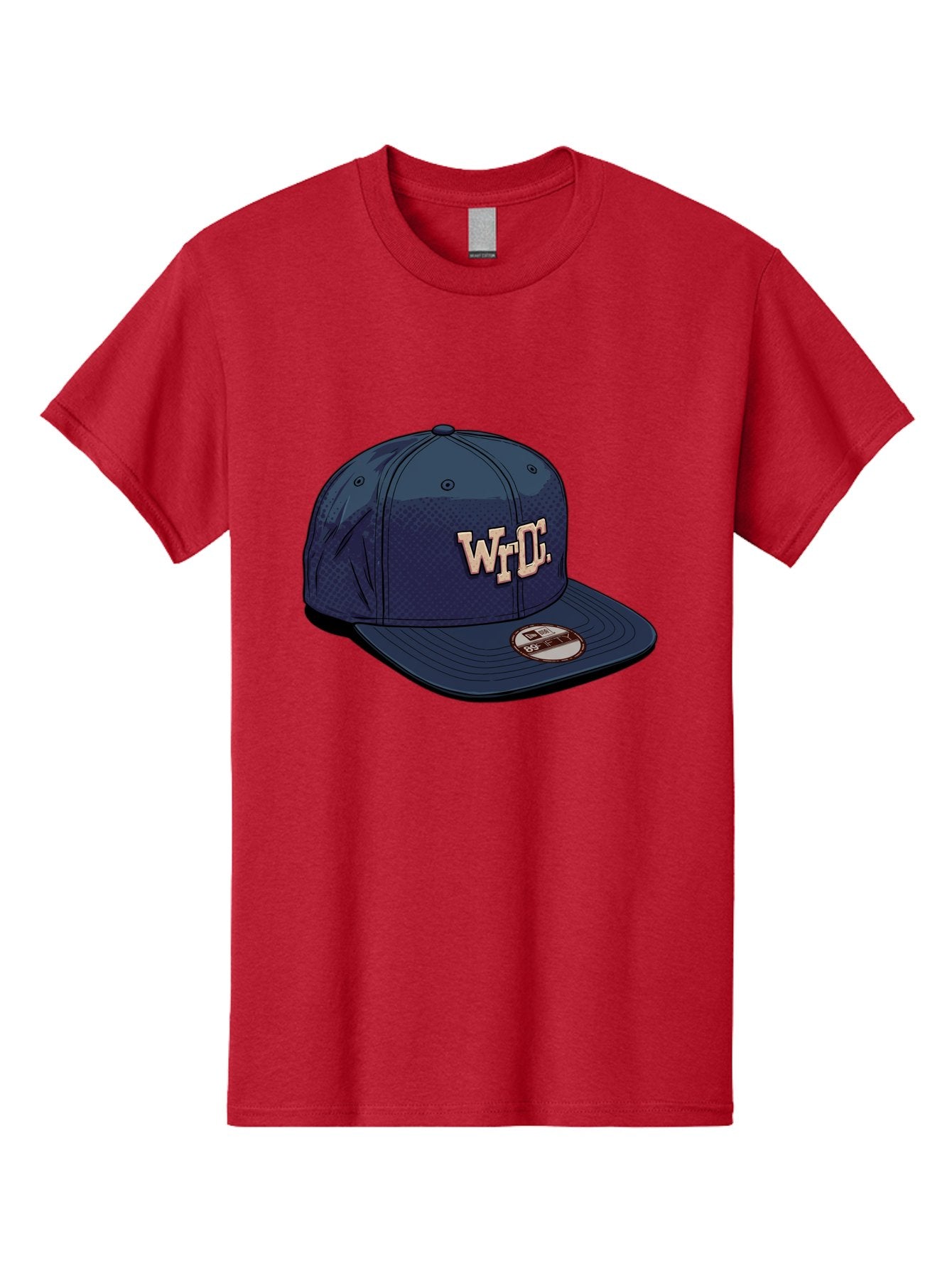 Wrdc-Baseball-Cap Men'S Graphic Tee, 100% Cotton, Comfortable Casual Summer Wear, Machine Washable, Navy Blue Baseball Cap, Trendy Hat, Streetwear Fashion, Wrdc Logo, New Era 59Fifty, Sports Apparel, Logo Design, Fashion Accessory Bad934