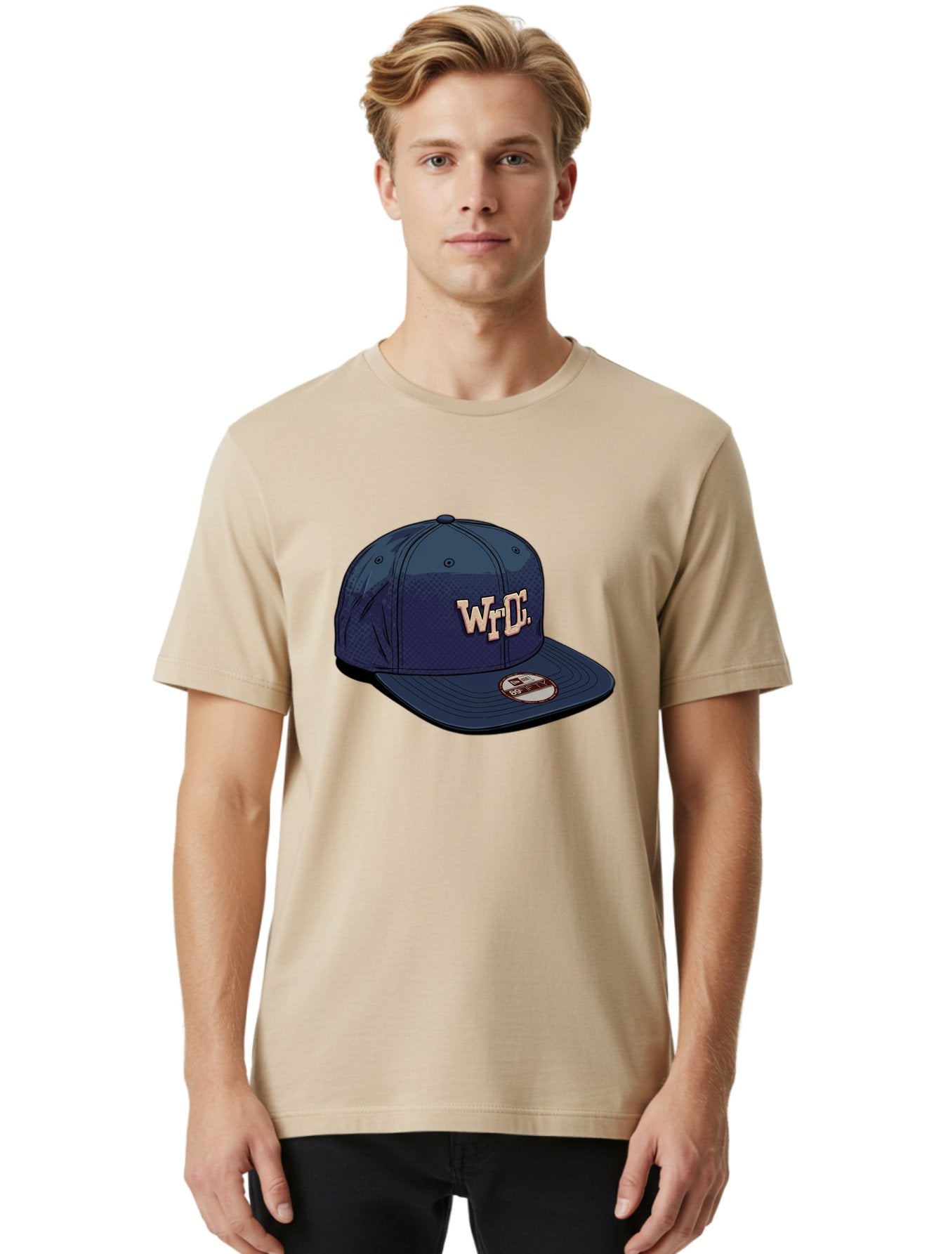 Wrdc-Baseball-Cap Men'S Graphic Tee, 100% Cotton, Comfortable Casual Summer Wear, Machine Washable, Navy Blue Baseball Cap, Trendy Hat, Streetwear Fashion, Wrdc Logo, New Era 59Fifty, Sports Apparel, Logo Design, Fashion Accessory Bad934 16