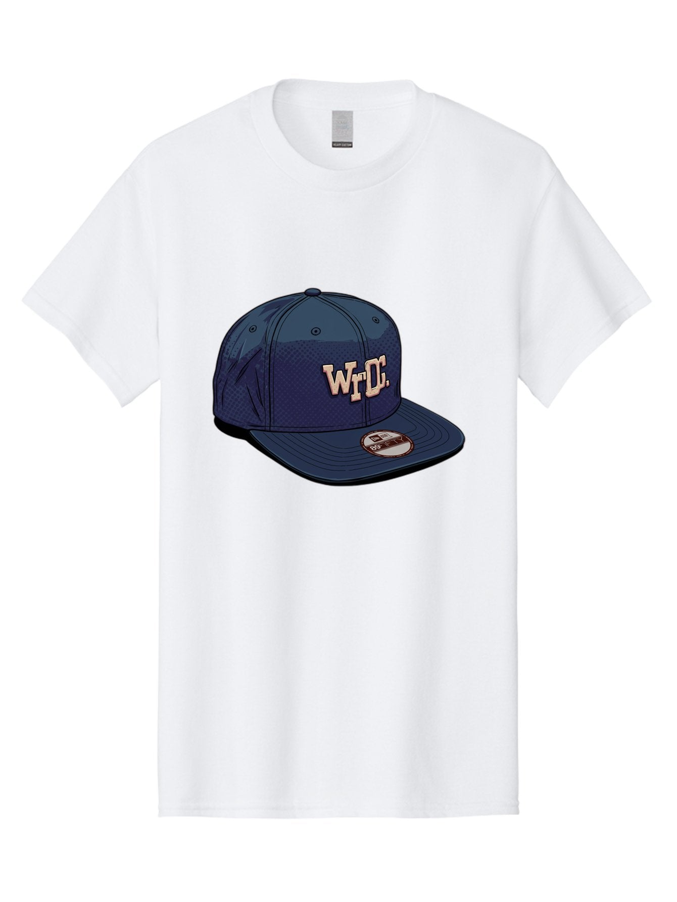 Wrdc-Baseball-Cap Men'S Graphic Tee, 100% Cotton, Comfortable Casual Summer Wear, Machine Washable, Navy Blue Baseball Cap, Trendy Hat, Streetwear Fashion, Wrdc Logo, New Era 59Fifty, Sports Apparel, Logo Design, Fashion Accessory Bad934