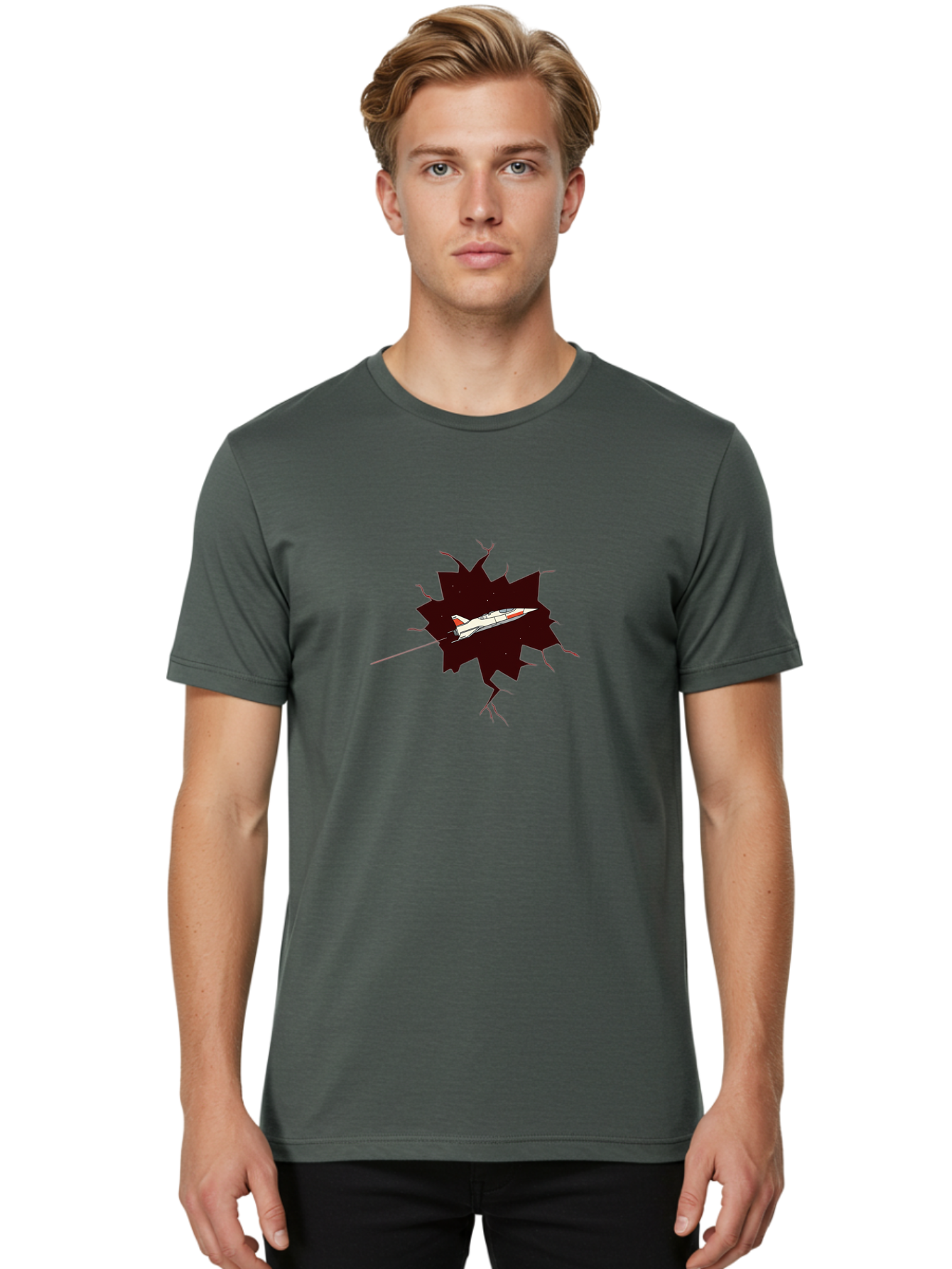 X-15 Men'S Graphic Tee, 100% Cotton, Comfortable Casual Summer Wear, Machine Washable, X-15 Rocket-Powered Aircraft, Breaking Through, Hypersonic Flight, Spaceplane Technology, Experimental Aviation, Nasa Research, High-Speed Aircraft Bad935 30