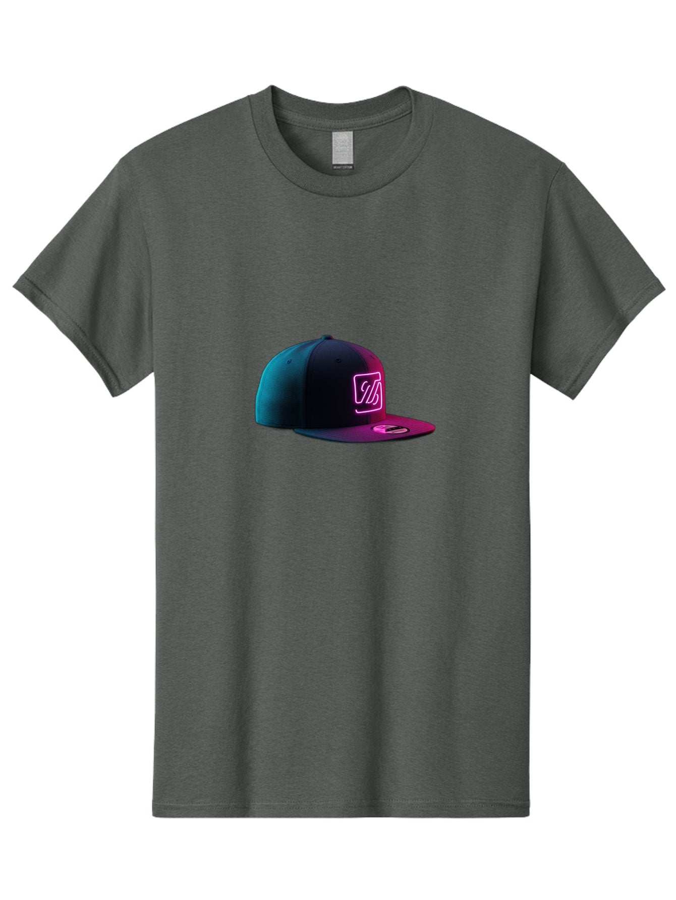 Yd-Logo-Cap Men'S Graphic Tee, 100% Cotton, Comfortable Casual Summer Wear, Machine Washable, Black Baseball Cap, Snapback Hat, Neon Pink Logo, Zild Branding, Streetwear Fashion, Trendy Accessories, Bold Design, Modern Style, Edgy Look Bad936 7