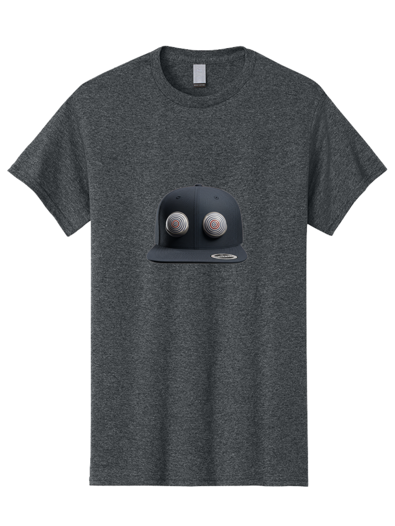 Yeezy-Gap-Cap Men'S Graphic Tee, 100% Cotton, Comfortable Casual Summer Wear, Machine Washable, Black Baseball Cap, Silver Spiral Designs, Eye-Catching Details, Sleek Hat Design, Fashion Accessory, Urban Style, Modern Headwear, Black Cap, Bad937
