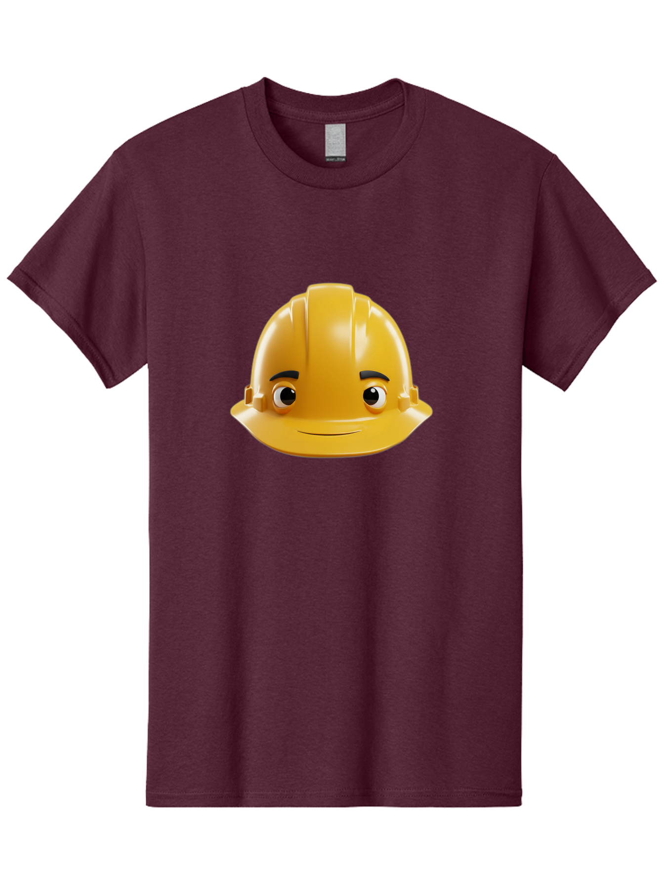 Yellow-Hard-Hat-Emoji Men'S Graphic Tee, 100% Cotton, Comfortable Casual Summer Wear, Machine Washable, Yellow Hard Hat, Cartoon Face, Construction Worker, Safety Helmet, Smiling Character, Yellow Emoji, Workplace Safety, Character Design Bad942 10