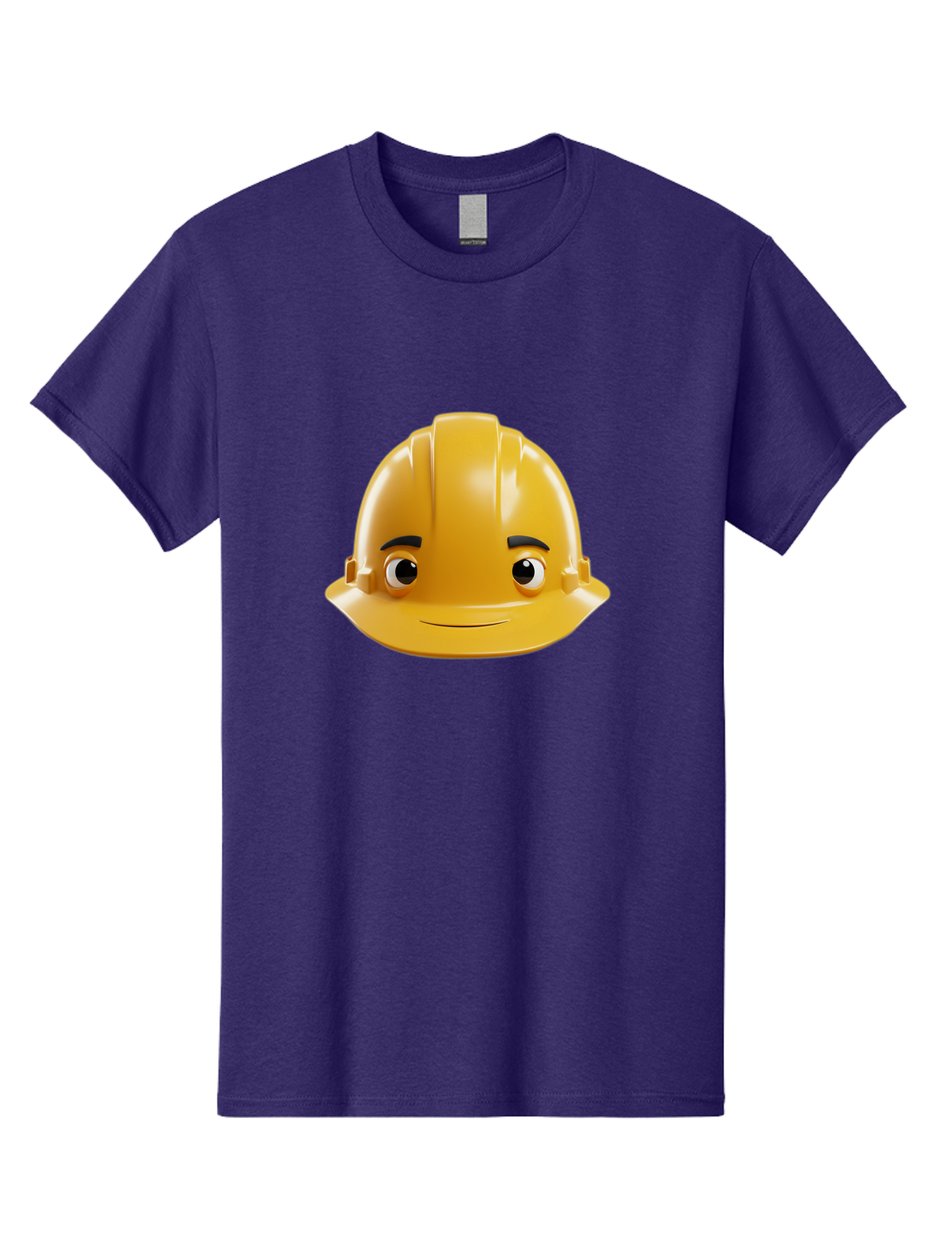 Yellow-Hard-Hat-Emoji Men'S Graphic Tee, 100% Cotton, Comfortable Casual Summer Wear, Machine Washable, Yellow Hard Hat, Cartoon Face, Construction Worker, Safety Helmet, Smiling Character, Yellow Emoji, Workplace Safety, Character Design Bad942 11