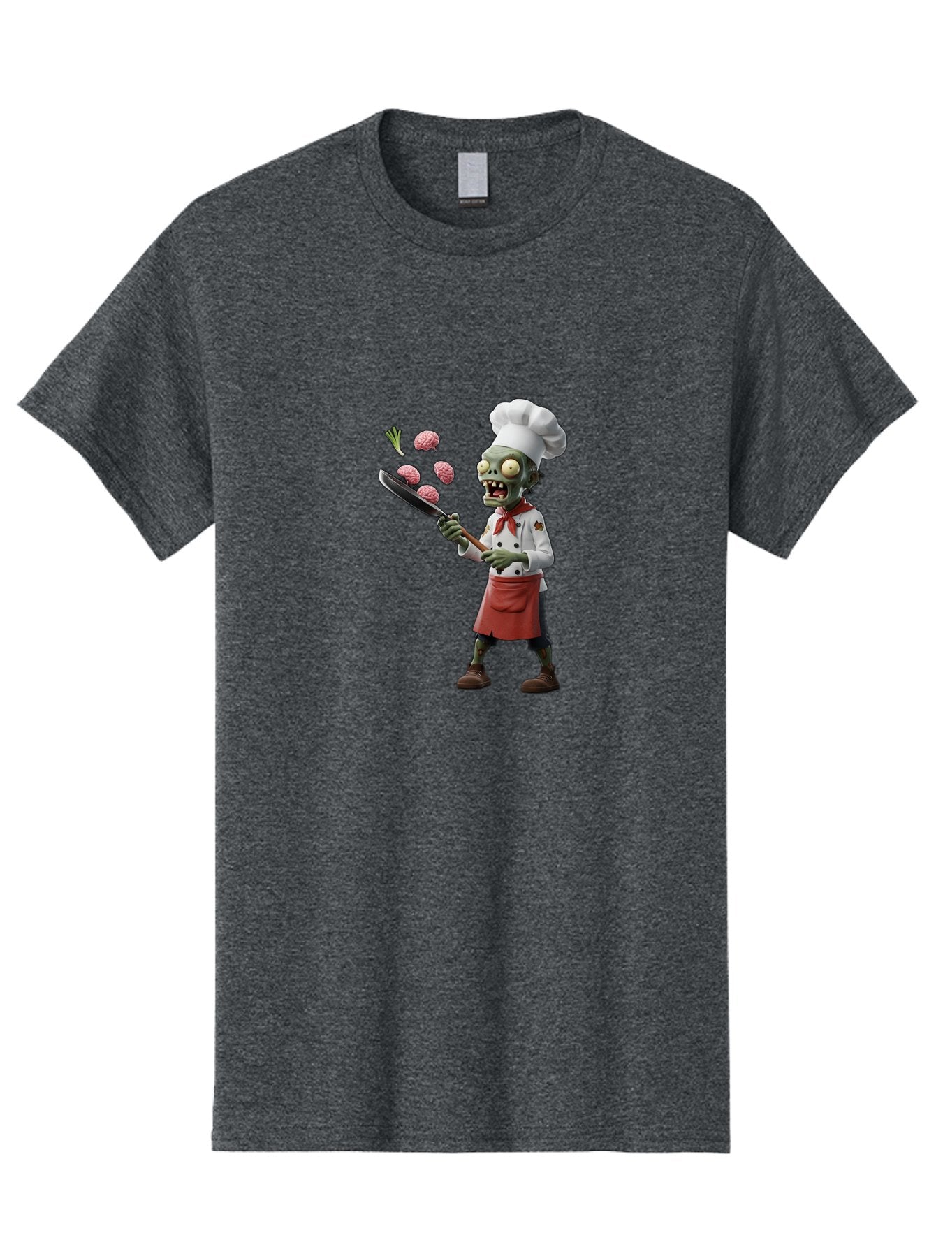 Zombie-Chef Men'S Graphic Tee, 100% Cotton, Comfortable Casual Summer Wear, Machine Washable, Zombie Chef Cooking Brains, Undead Culinary Delights, Spooky Kitchen Scene, Brain Cuisine, Horror Cooking, Creepy Chef, Zombie Cooking Show Bad948 12
