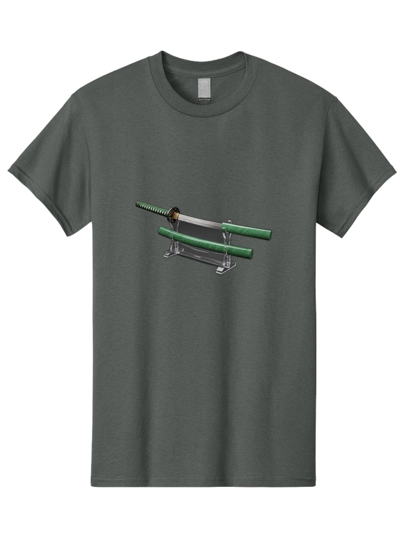 Katana-1 Men'S Graphic Tee, 100% Cotton, Comfortable Casual Summer Wear, Machine Washable, Samurai Sword On Stand, Katana Display, Vintage Swords, Japanese Blade, Traditional Craftsmanship, Sword Art, Historical Warfare, Steel Sword Bad957
