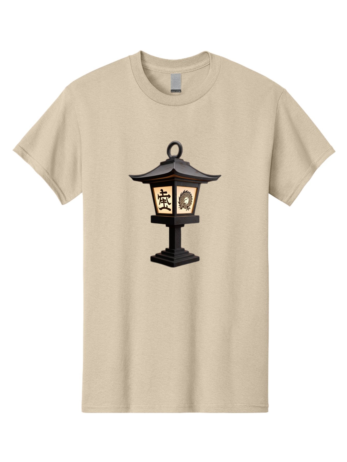 Koi-Lantern Men'S Graphic Tee, 100% Cotton, Comfortable Casual Summer Wear, Machine Washable, Japanese Lantern, Toro Lantern, Asian-Inspired Decor, Oriental Design, Kanji Symbol, Fish Motif, Traditional Lighting, Zen Garden, Pagoda-Style Roof Bad964 7