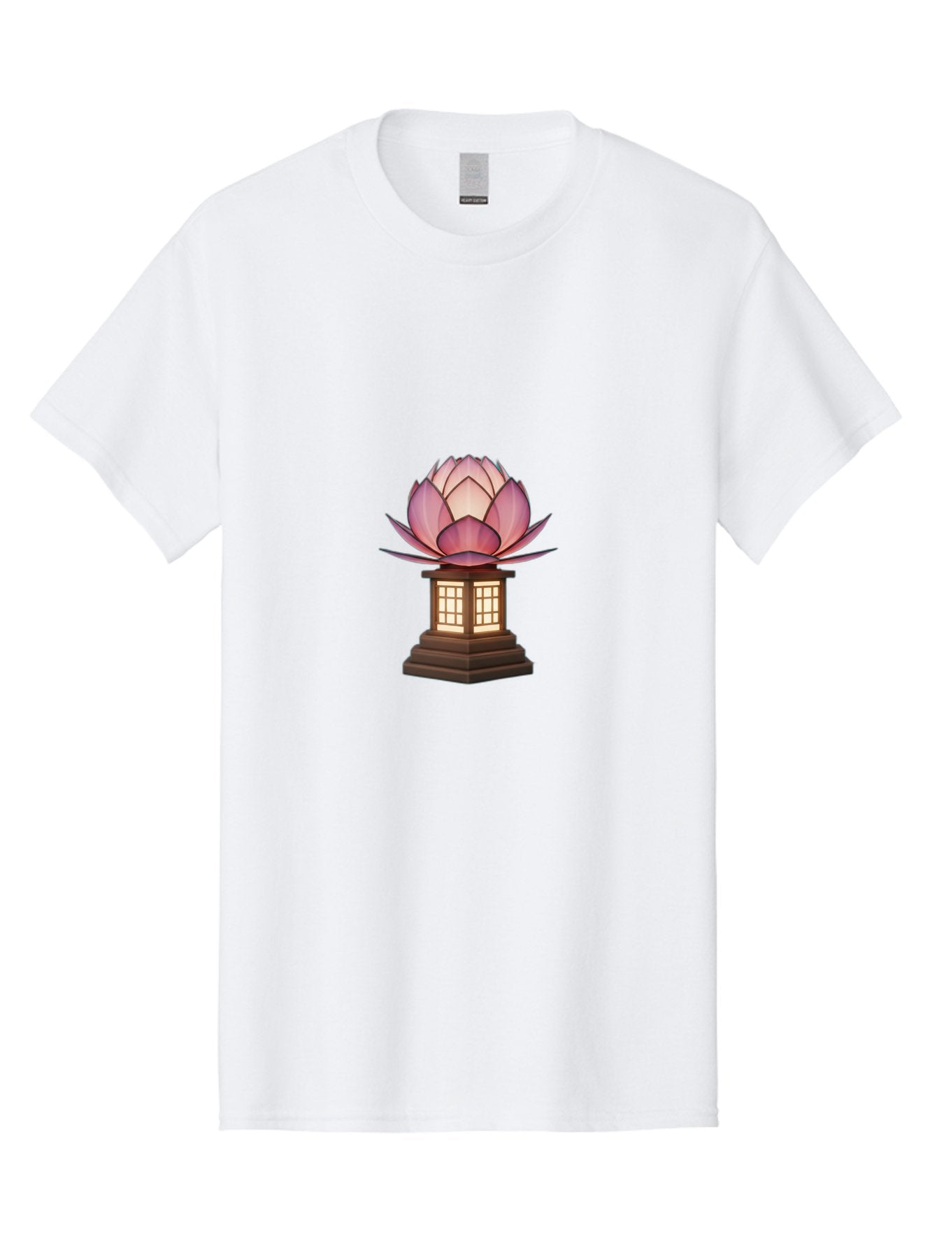 Lotus-Lantern Men'S Graphic Tee, 100% Cotton, Comfortable Casual Summer Wear, Machine Washable, Lotus Flower, Lantern, Peaceful Ambiance, Soft Lighting, Serene Decor, Spiritual Symbol, Zen Inspiration, Floral Design, Tranquil Atmosphere Bad965 11