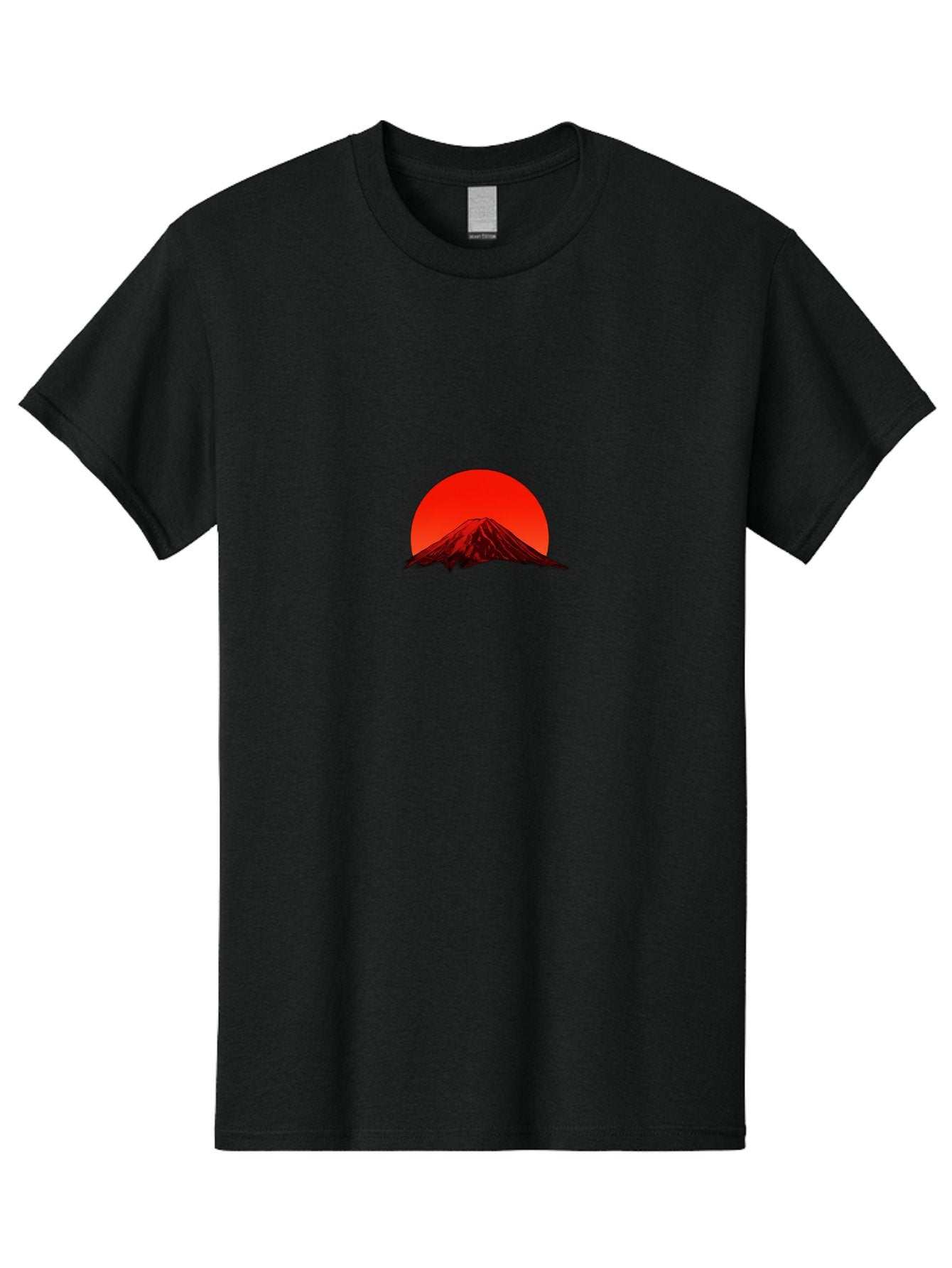 Mount-Fuji-1 Men'S Graphic Tee, 100% Cotton, Comfortable Casual Summer Wear, Machine Washable, Mount Fuji Silhouette, Red Sun, Japanese Landscape, Mountain Scenery, Serene Atmosphere, Iconic Landmark, Symbolic Imagery Bad966 5