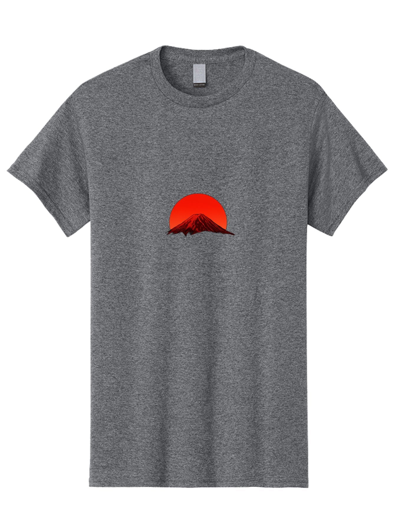 Mount-Fuji-1 Men'S Graphic Tee, 100% Cotton, Comfortable Casual Summer Wear, Machine Washable, Mount Fuji Silhouette, Red Sun, Japanese Landscape, Mountain Scenery, Serene Atmosphere, Iconic Landmark, Symbolic Imagery Bad966 9